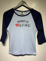 Property Of NSYNC Blue 3/4 Sleeve Tee M Fem