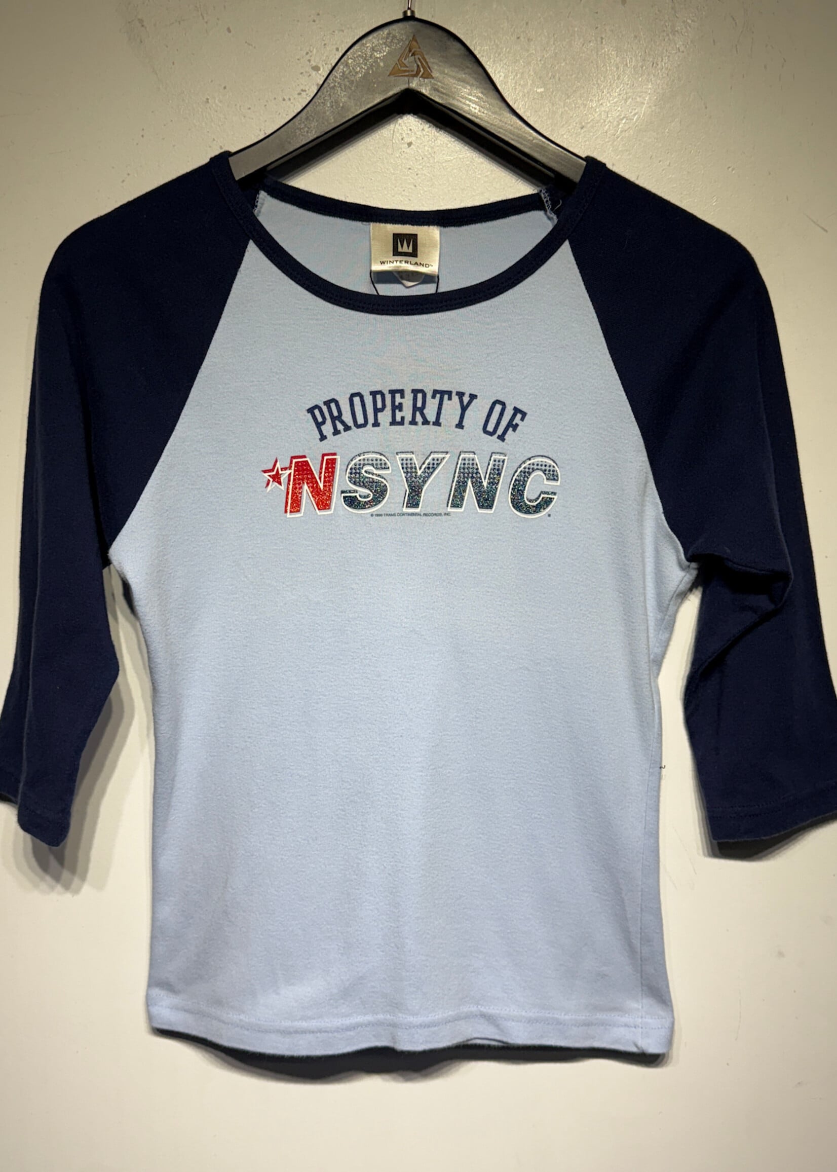 Property Of NSYNC Blue 3/4 Sleeve Tee M Fem