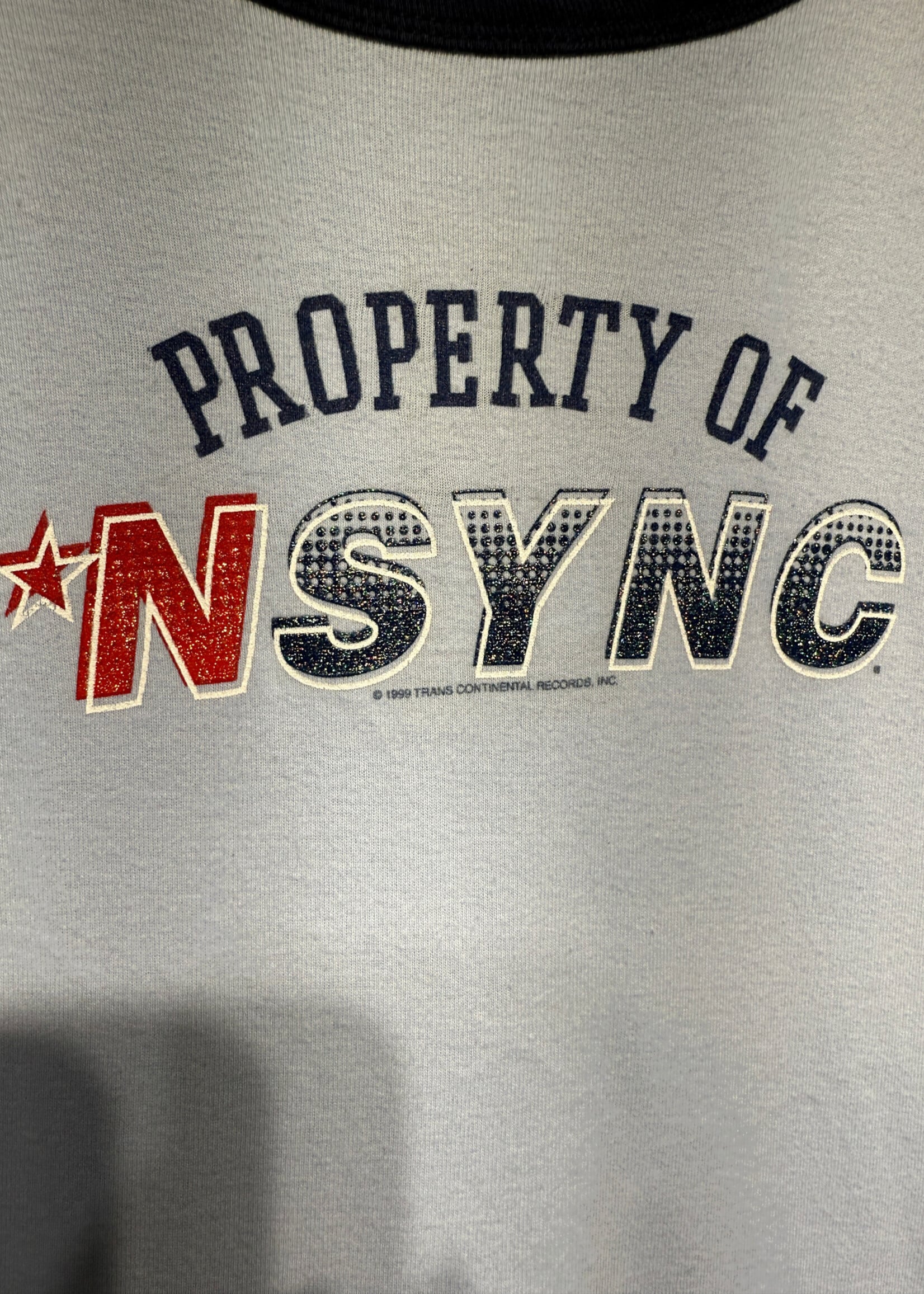 Property Of NSYNC Blue 3/4 Sleeve Tee M Fem