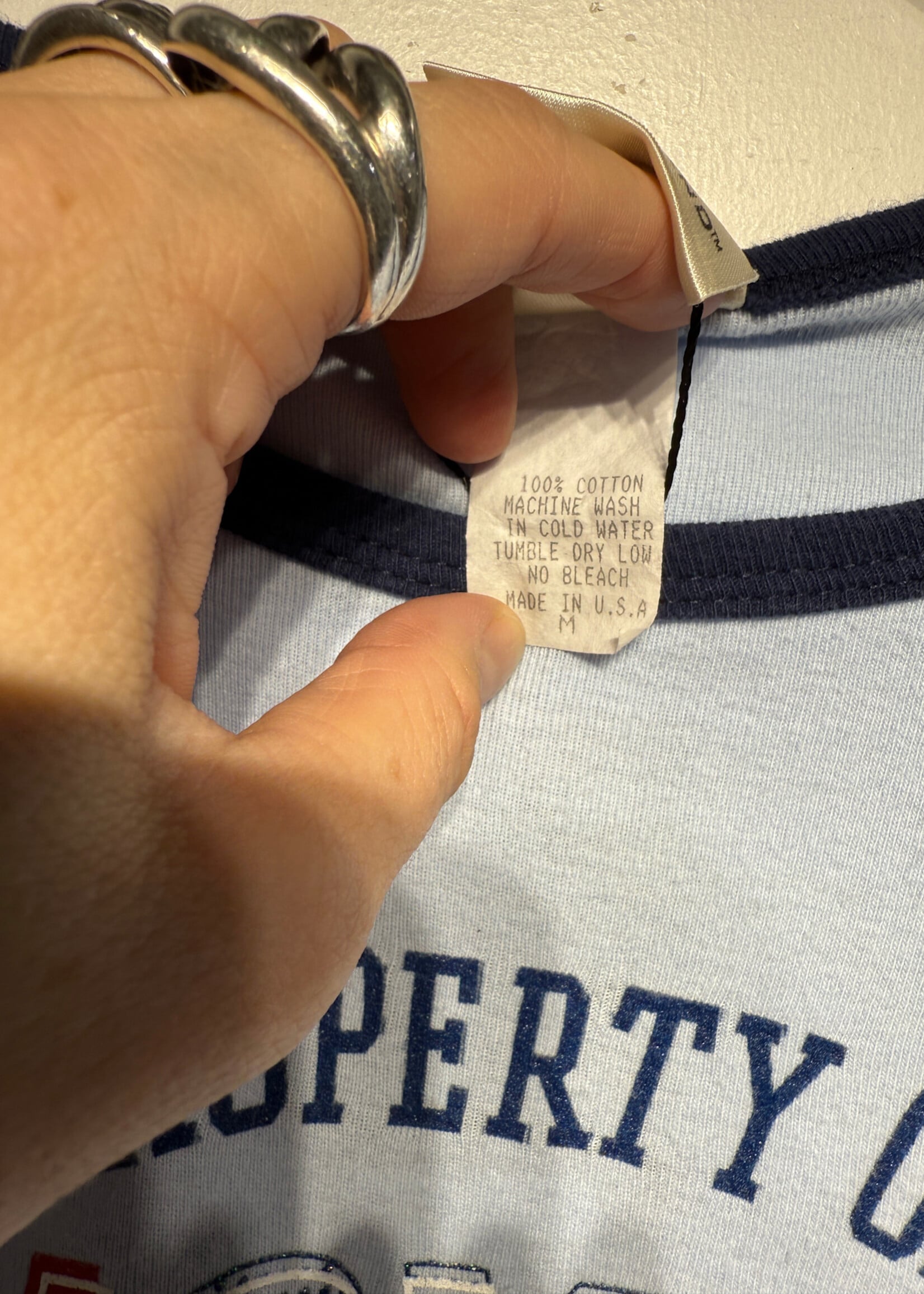 Property Of NSYNC Blue 3/4 Sleeve Tee M Fem