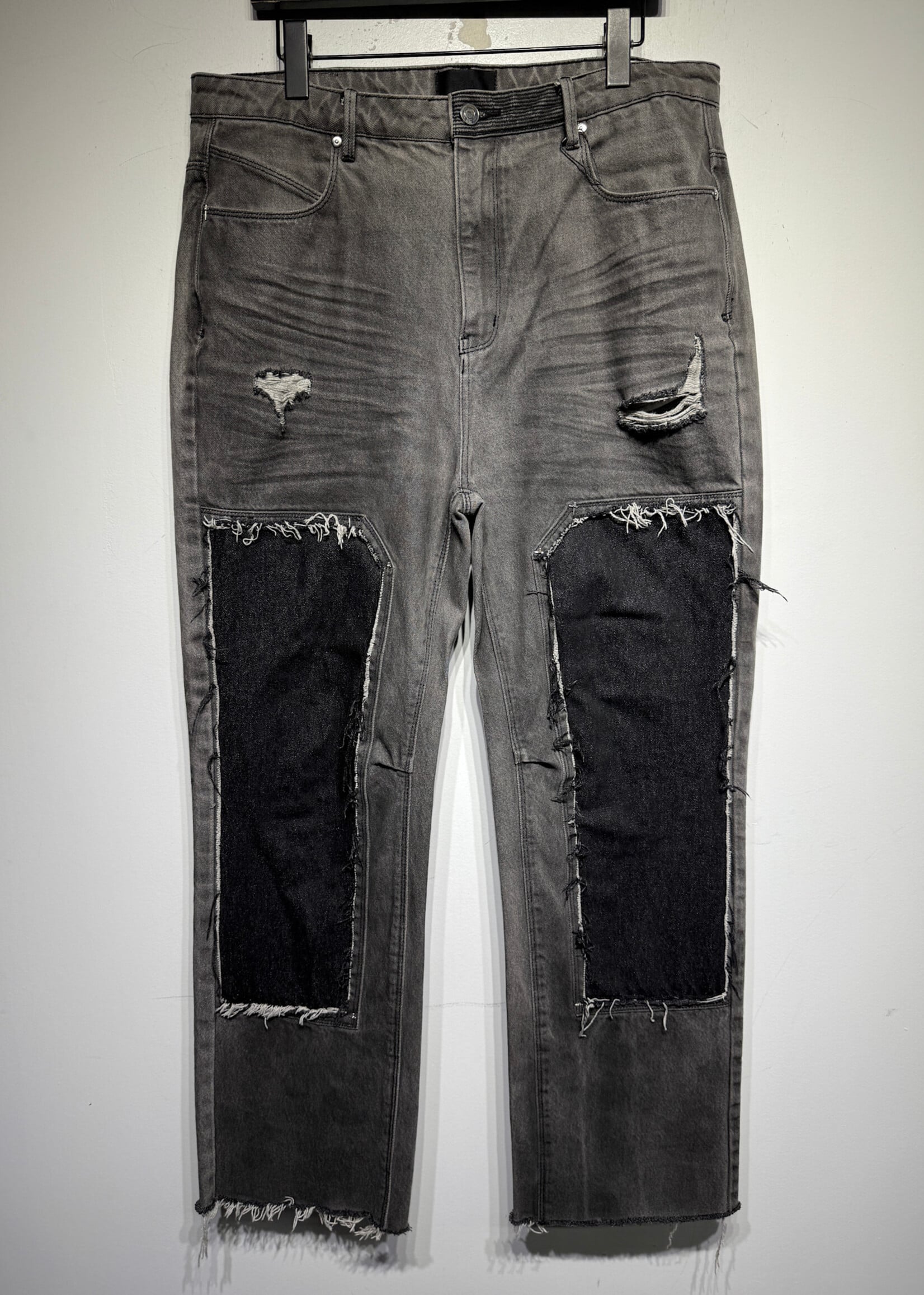 RTA Distressed Grey Double Knees Masc 36