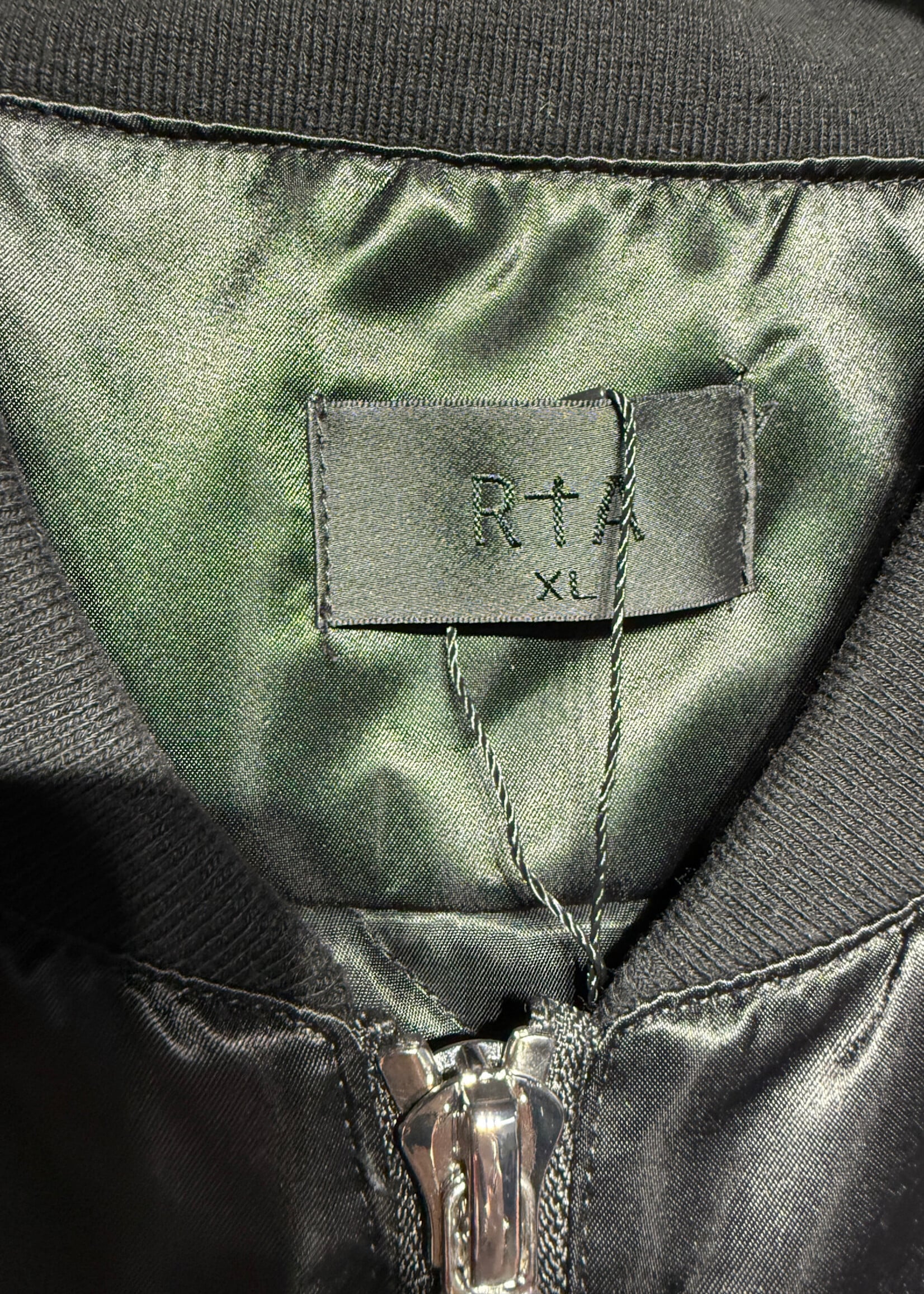 RTA Black Bomber Jacket Masc XL