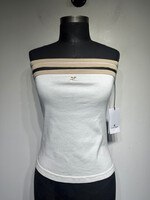 Courreges White Cream Halter Tank NWT M