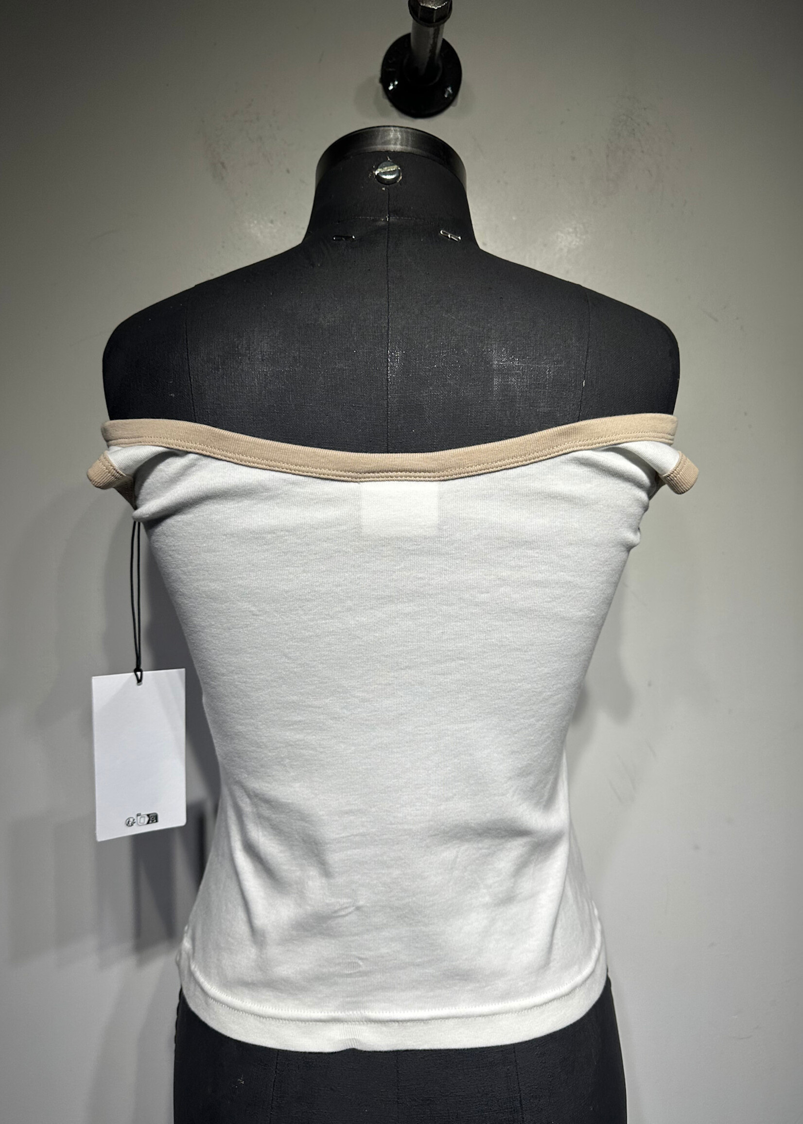 Courreges White Cream Halter Tank NWT M