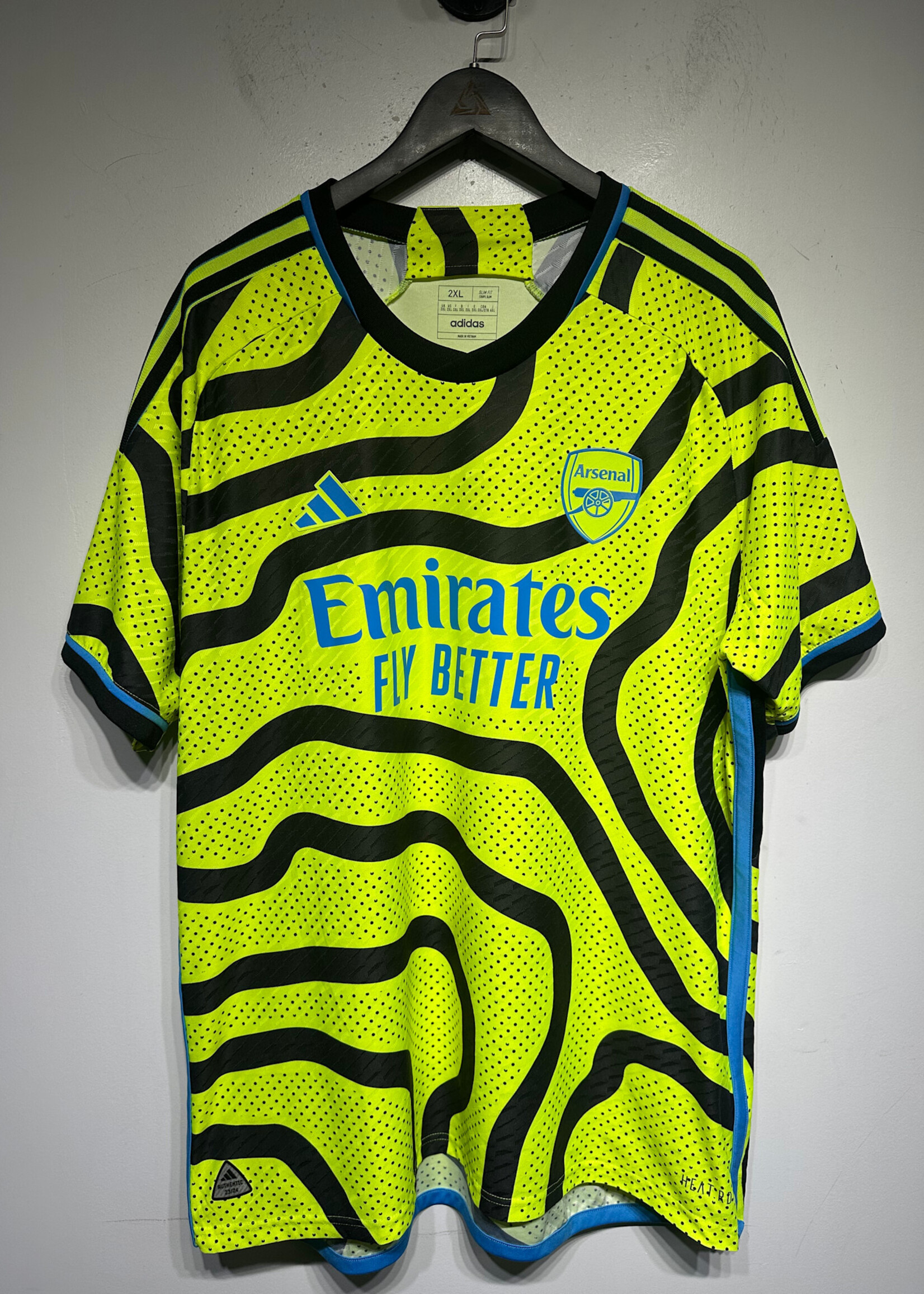 Adidas Arsenal Lime Green Blue Jersey XXL