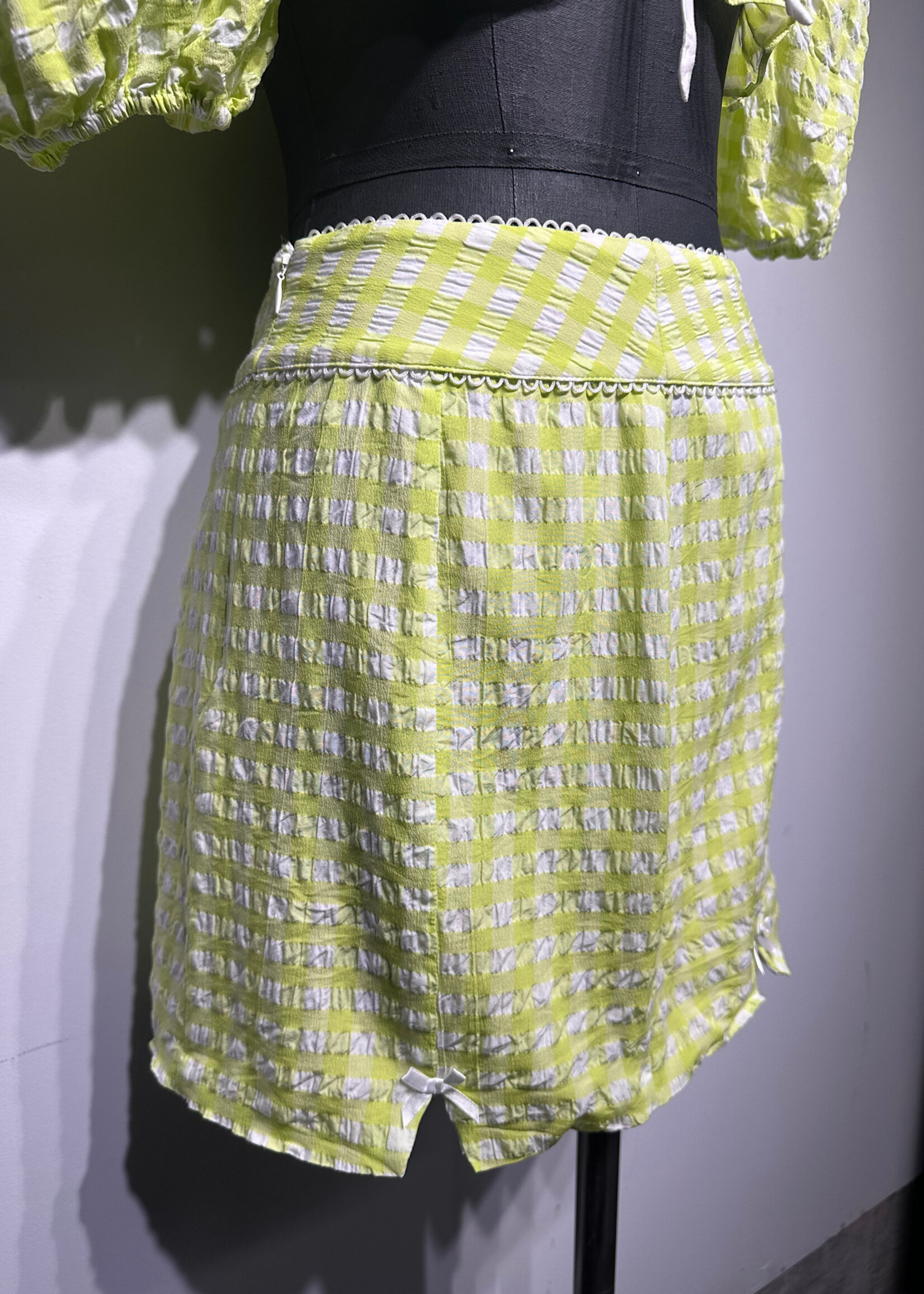 For Love & Lemons Green Plaid 2 PC Set S/26"