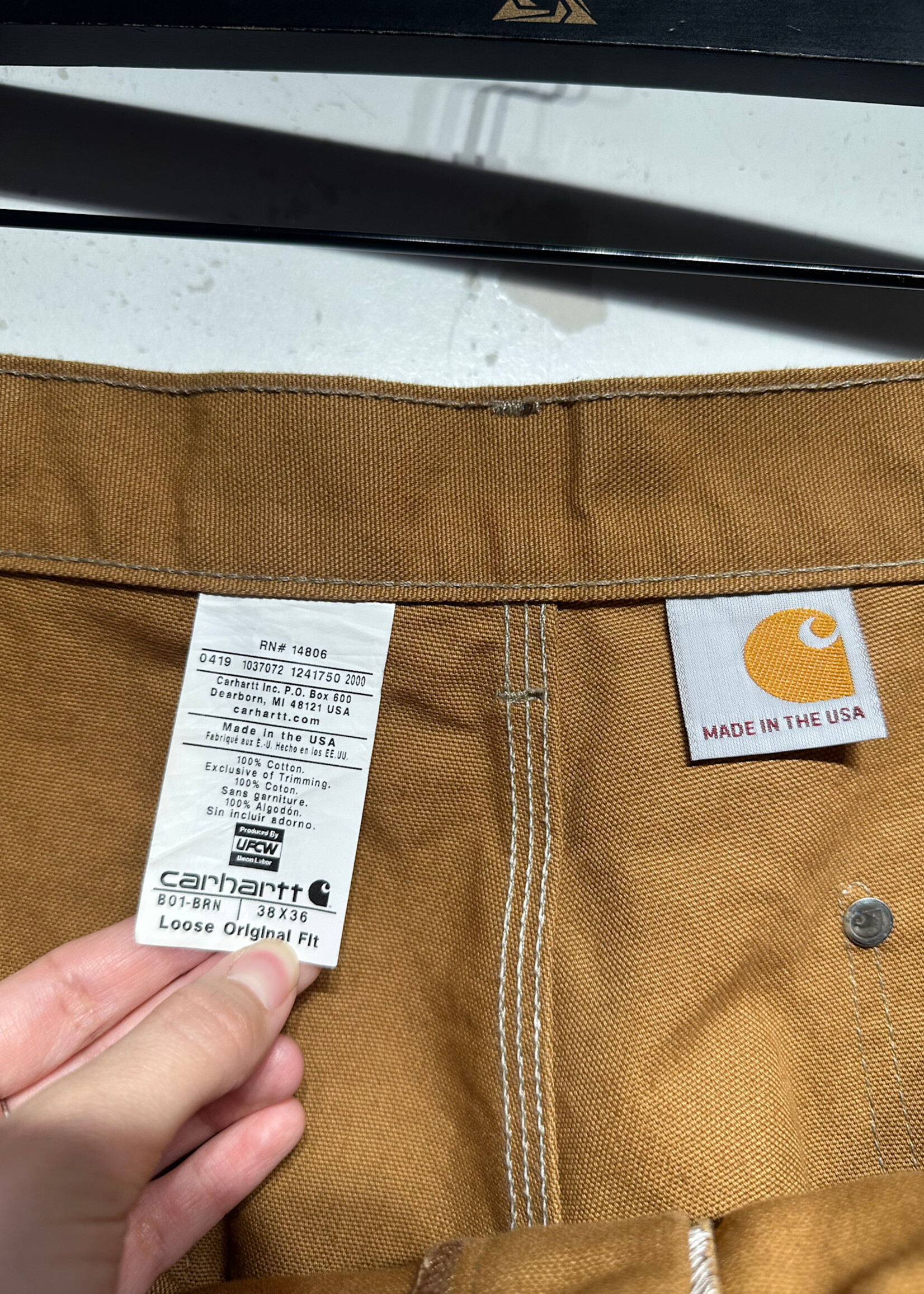 Carhartt Made in USA Brown Double Knees Masc 38" x 36"