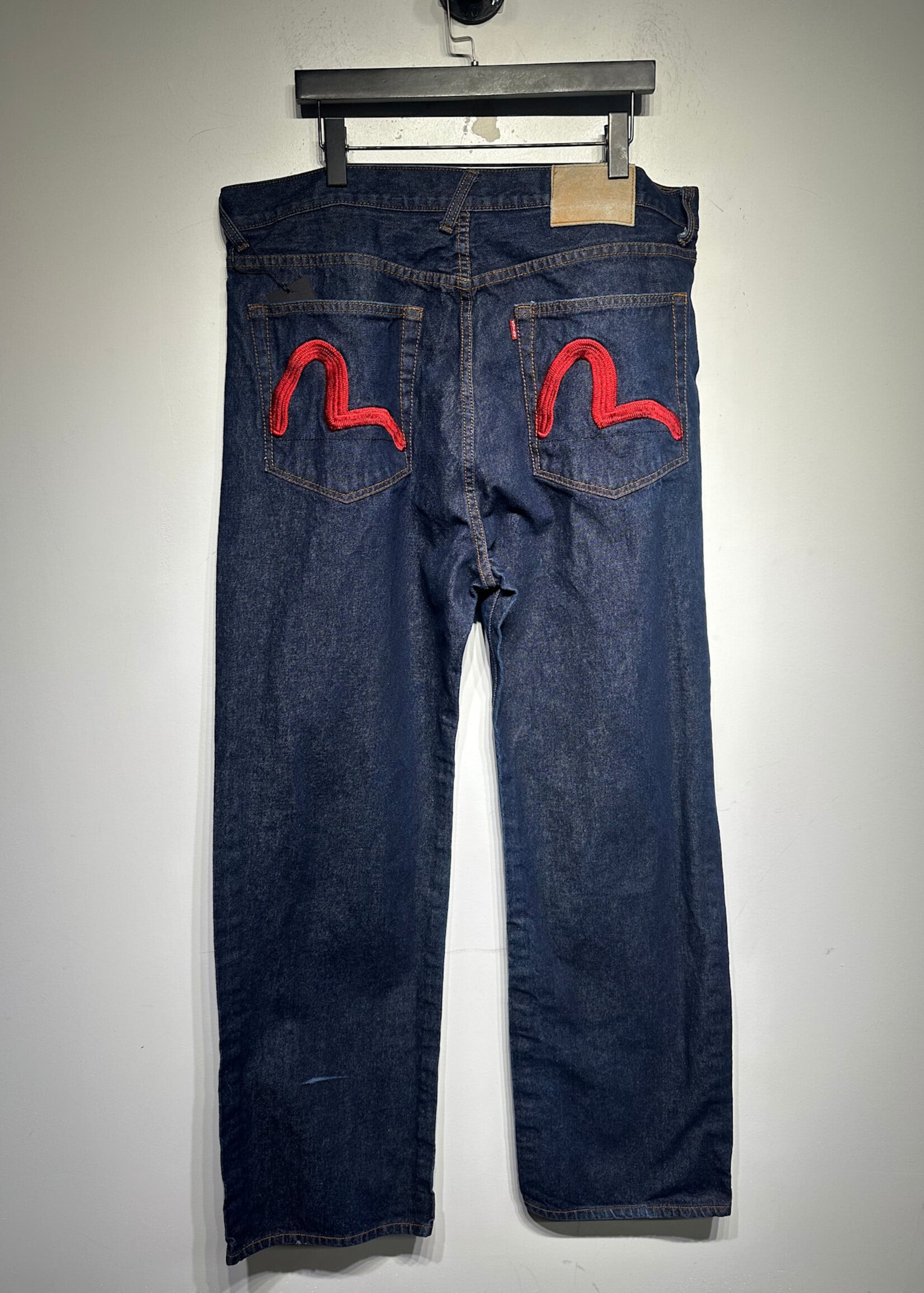 Evisu Red Embroidered Dark Wash Jeans Masc 38