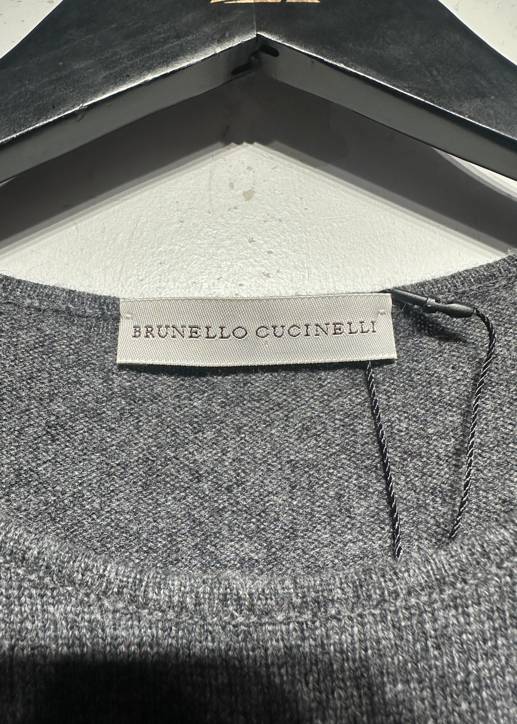 Brunello Cucinelli Grey Cashmere Tank L