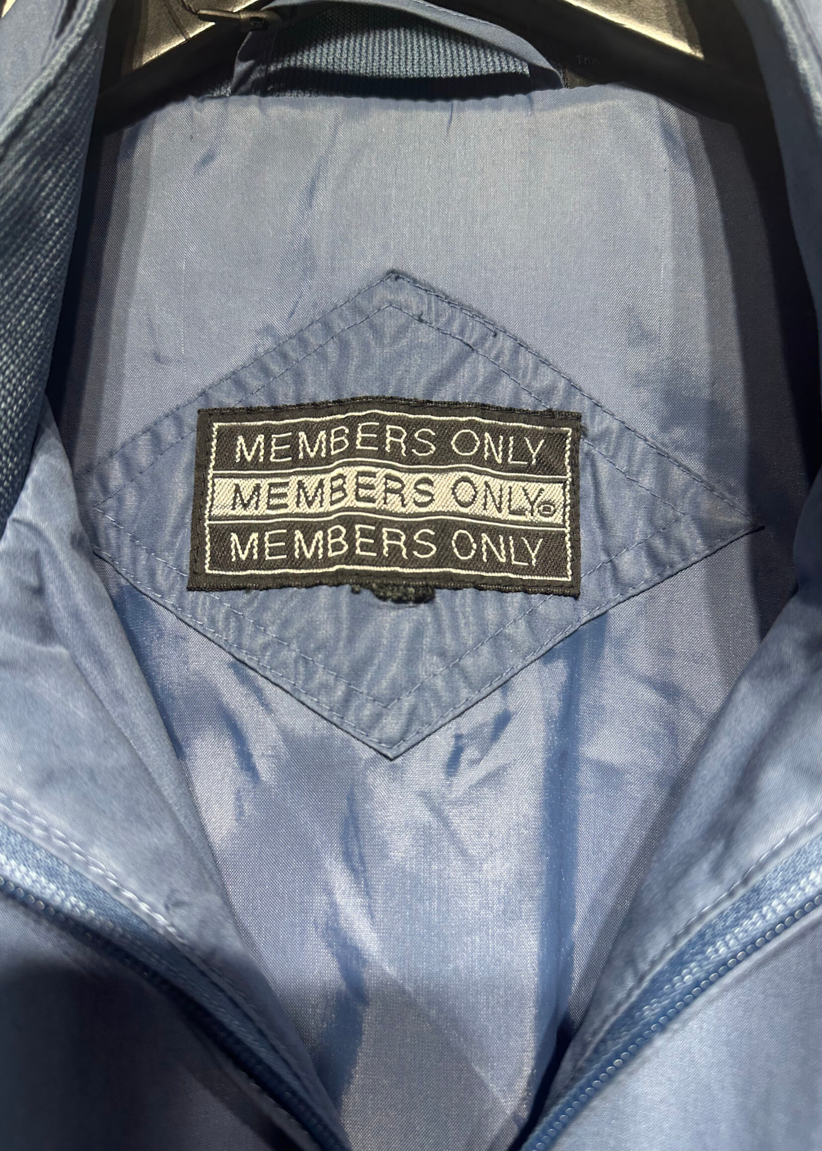 Members Only Light Blue Custom Printed Jacket Masc M