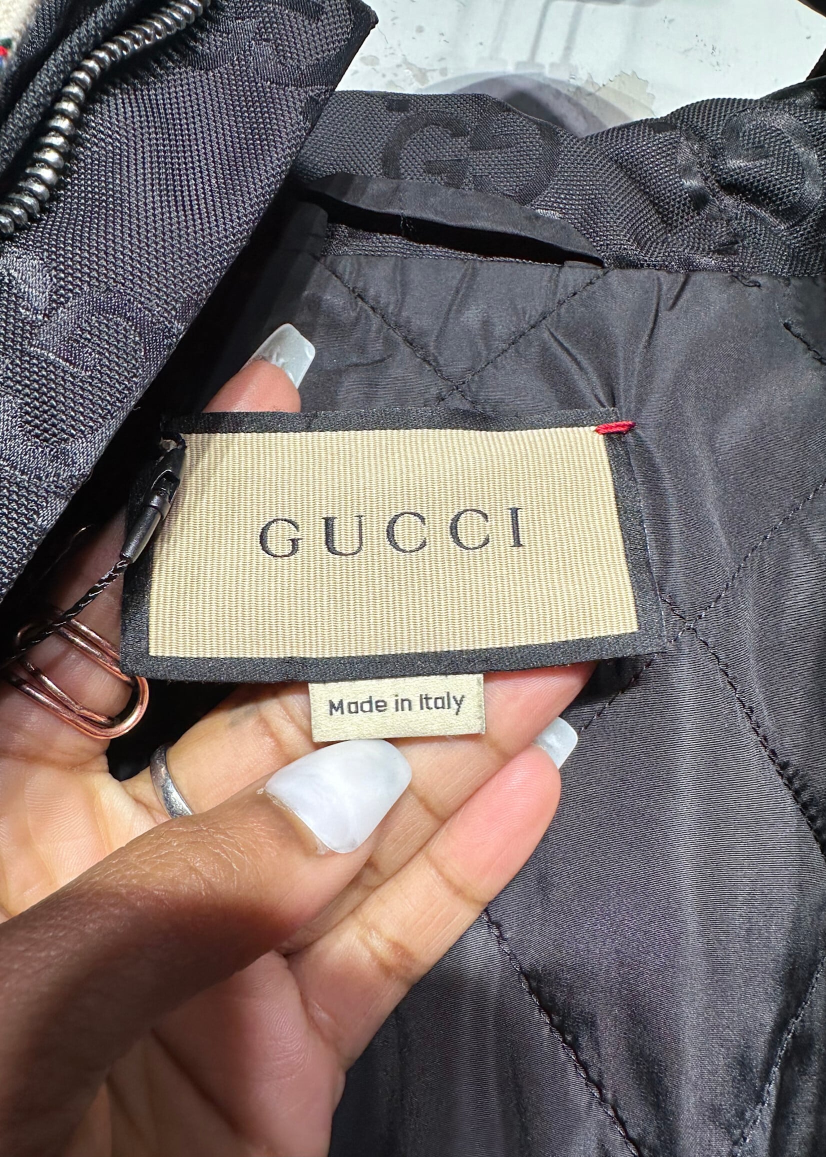 Gucci Black Monogram Off The Grid Jacket L/XL
