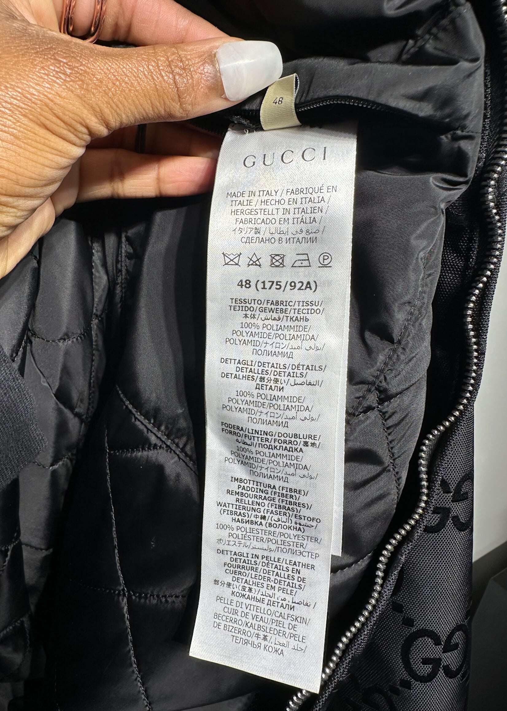 Gucci Black Monogram Off The Grid Jacket L/XL