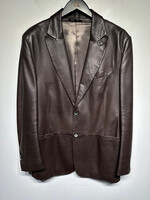 Giorgio Armani Brown Leather Blazer Masc L