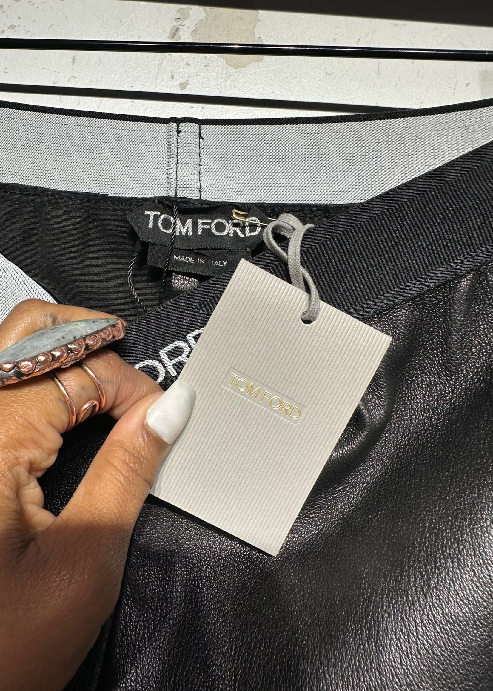Tom Ford Leather signature Leggings Fem 24 AS IS