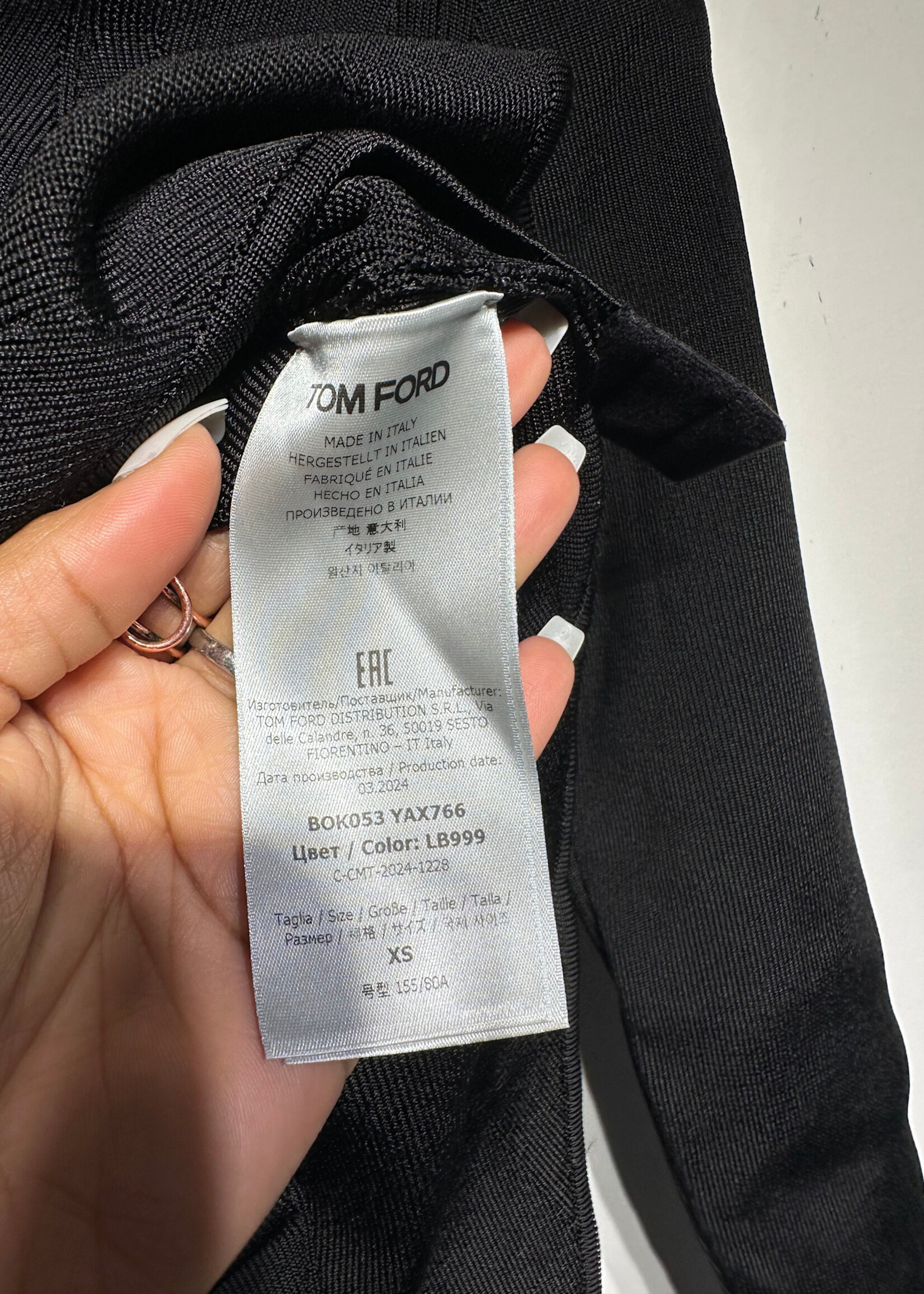 Tom Ford Unitard w Gold Buttons Fem XS