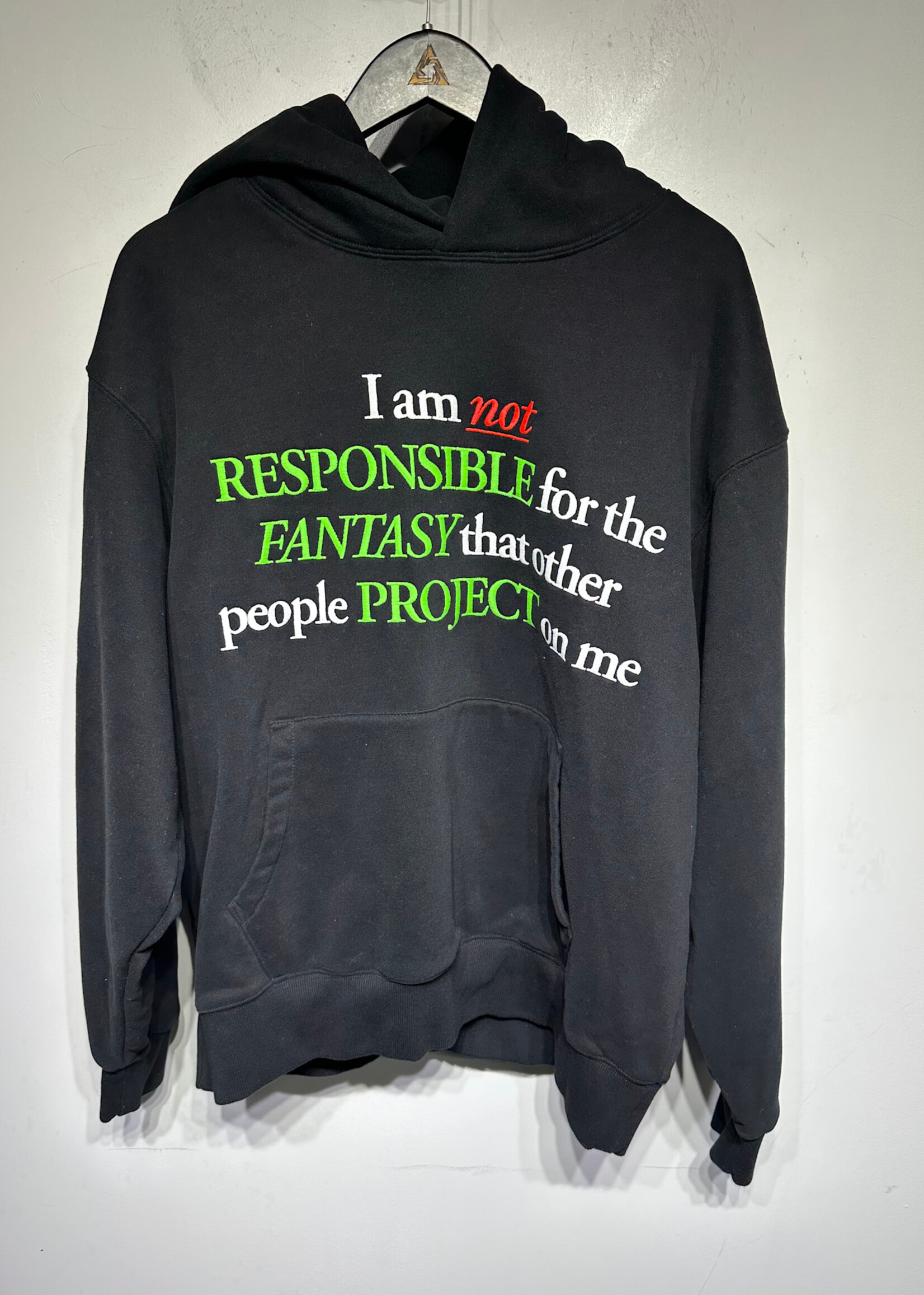 Pleasures I am Not Responsible Hoodie Masc L