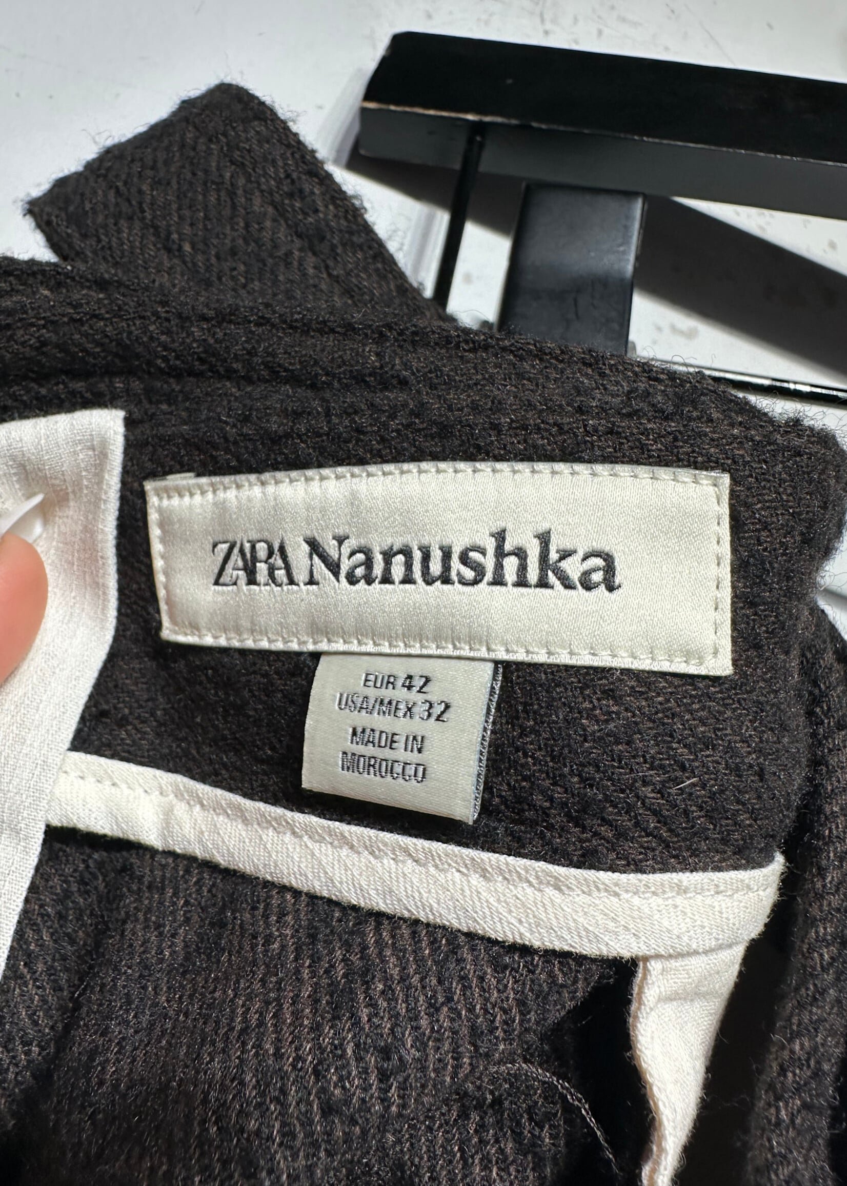 Zara Nanushka Brown Speckled Wool Trouser Masc 35