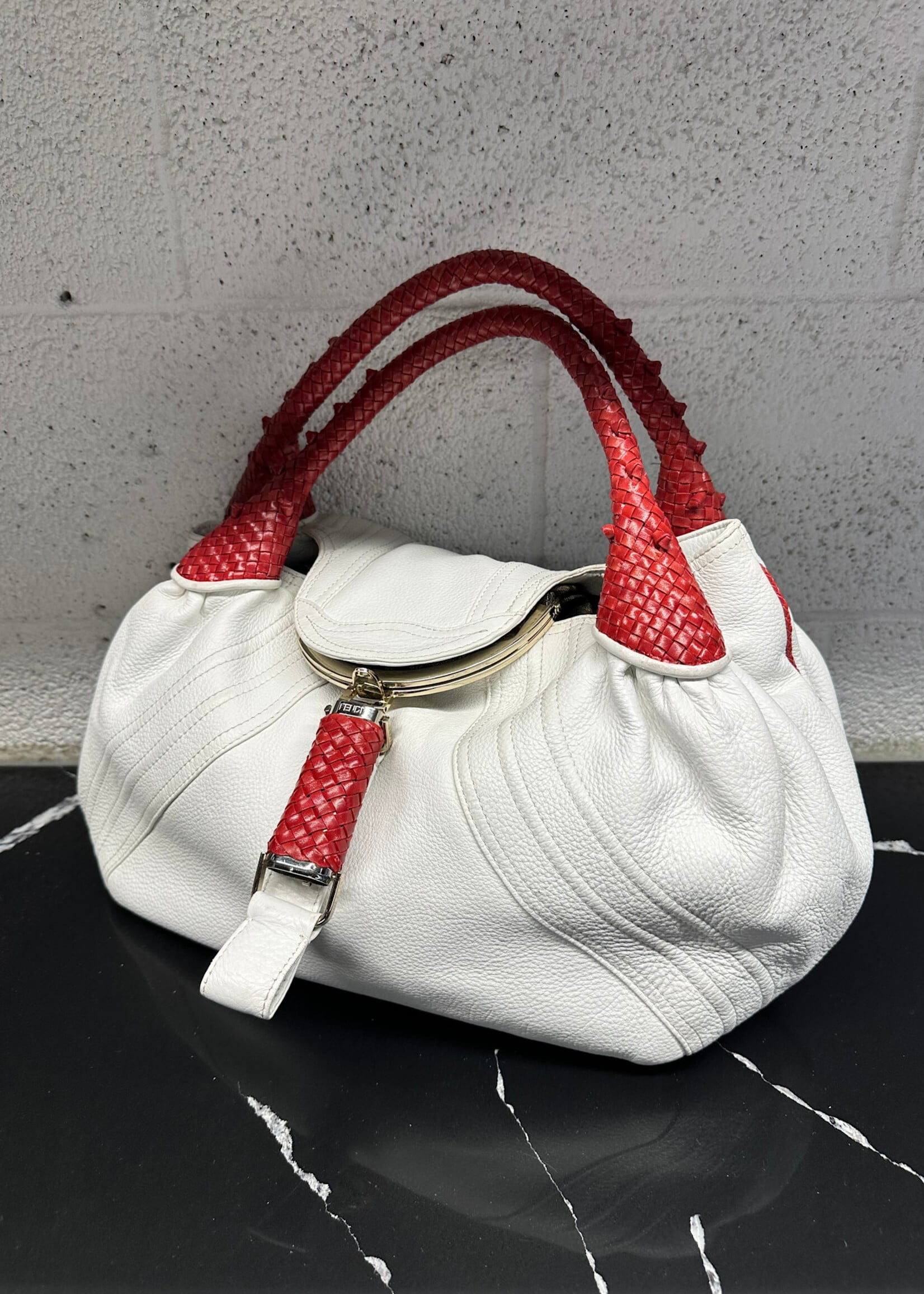 Fendi ISPY White / Red Handbag