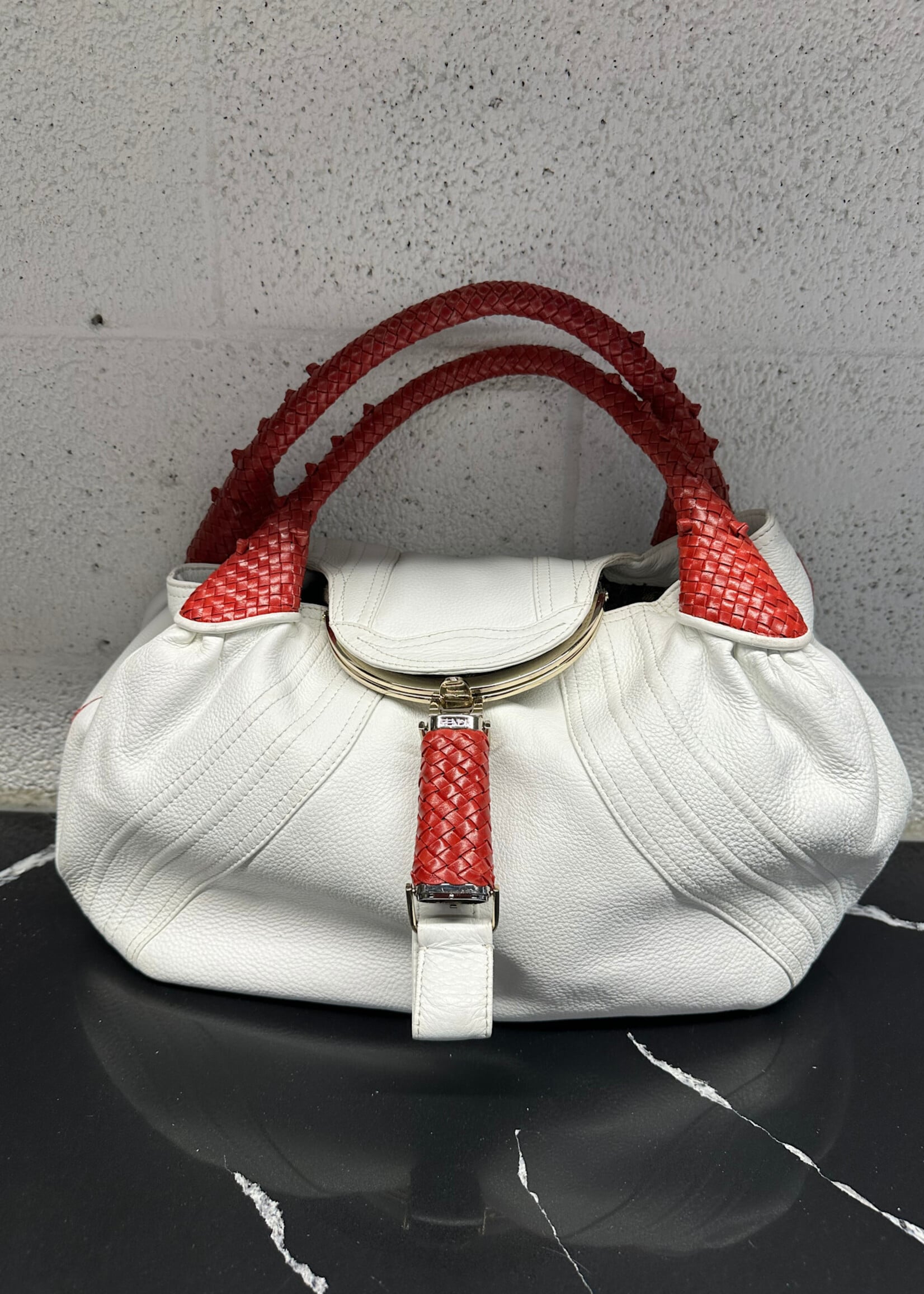 Fendi ISPY White / Red Handbag
