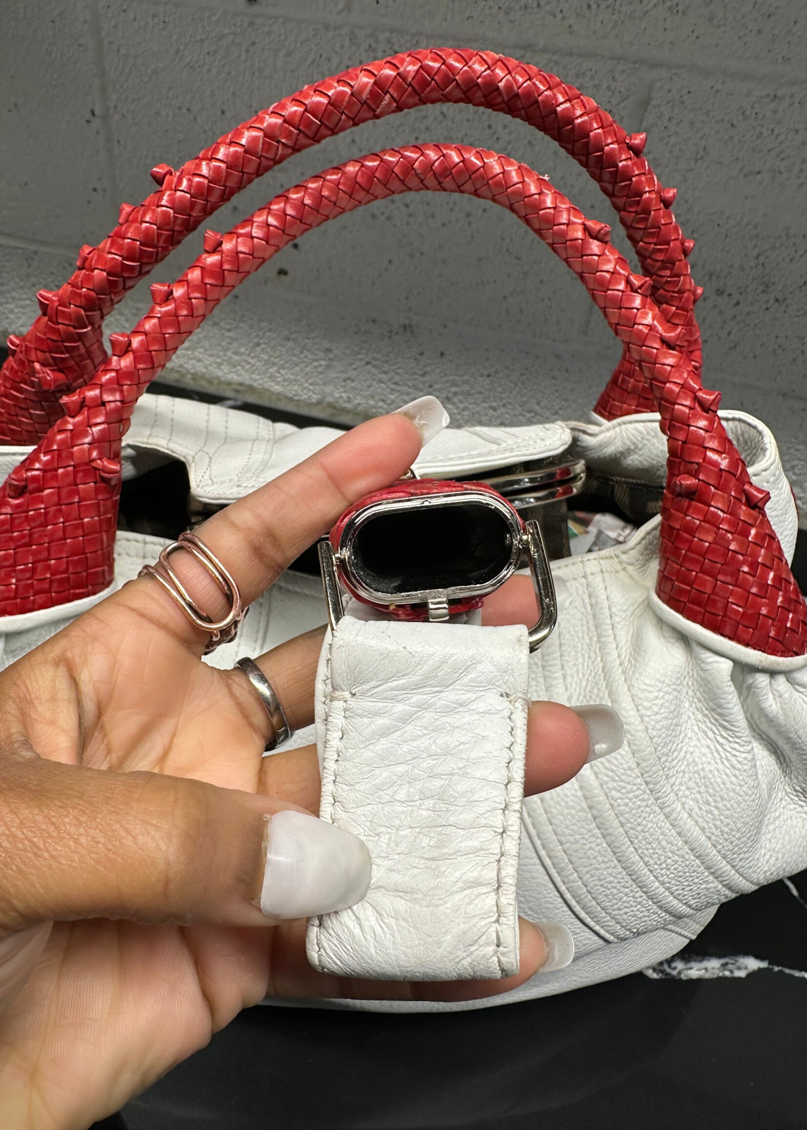 Fendi ISPY White / Red Handbag