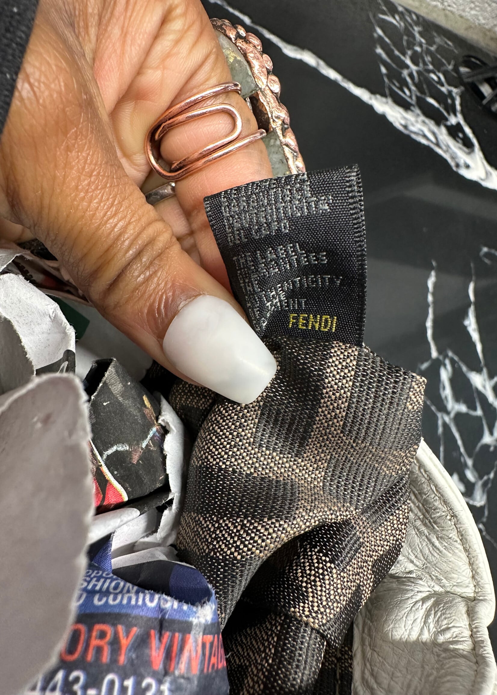 Fendi ISPY White / Red Handbag