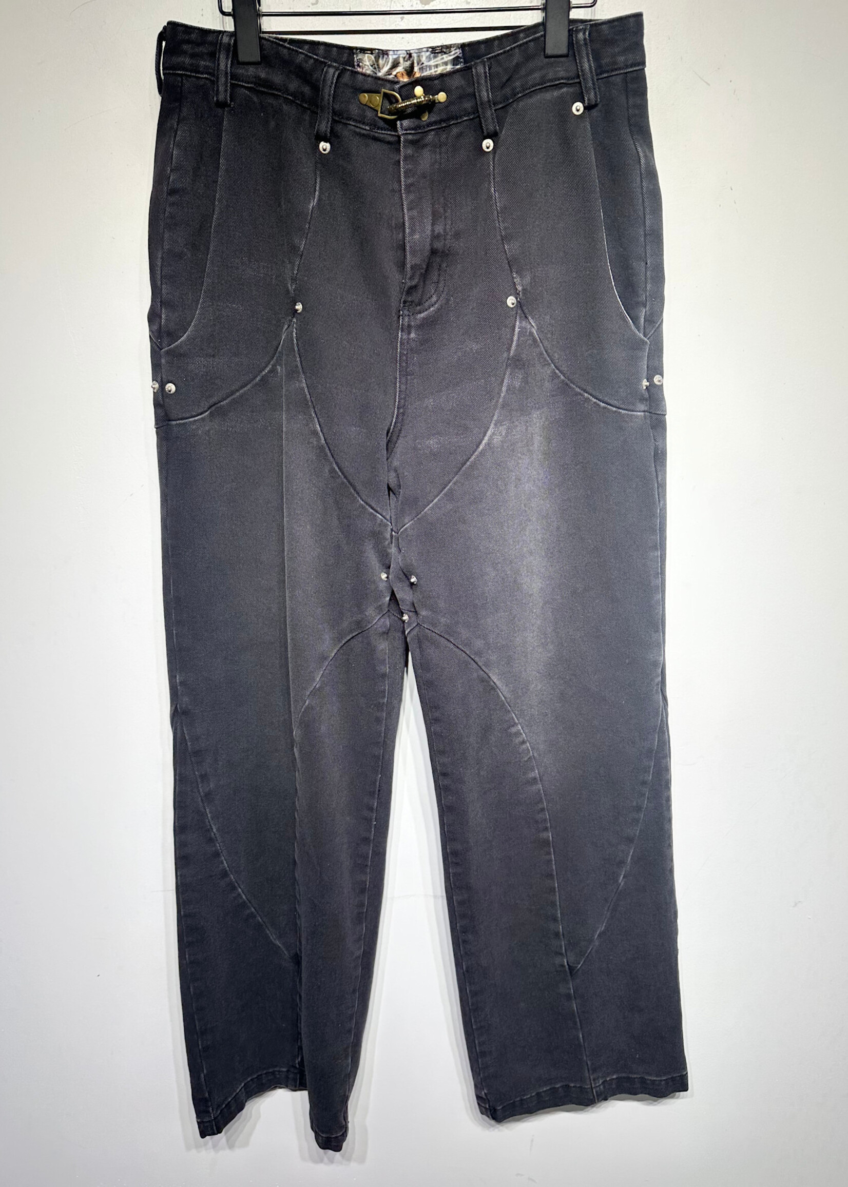 Fine Culture NWT Daedric Charcoal Wash Baggy Denim 30