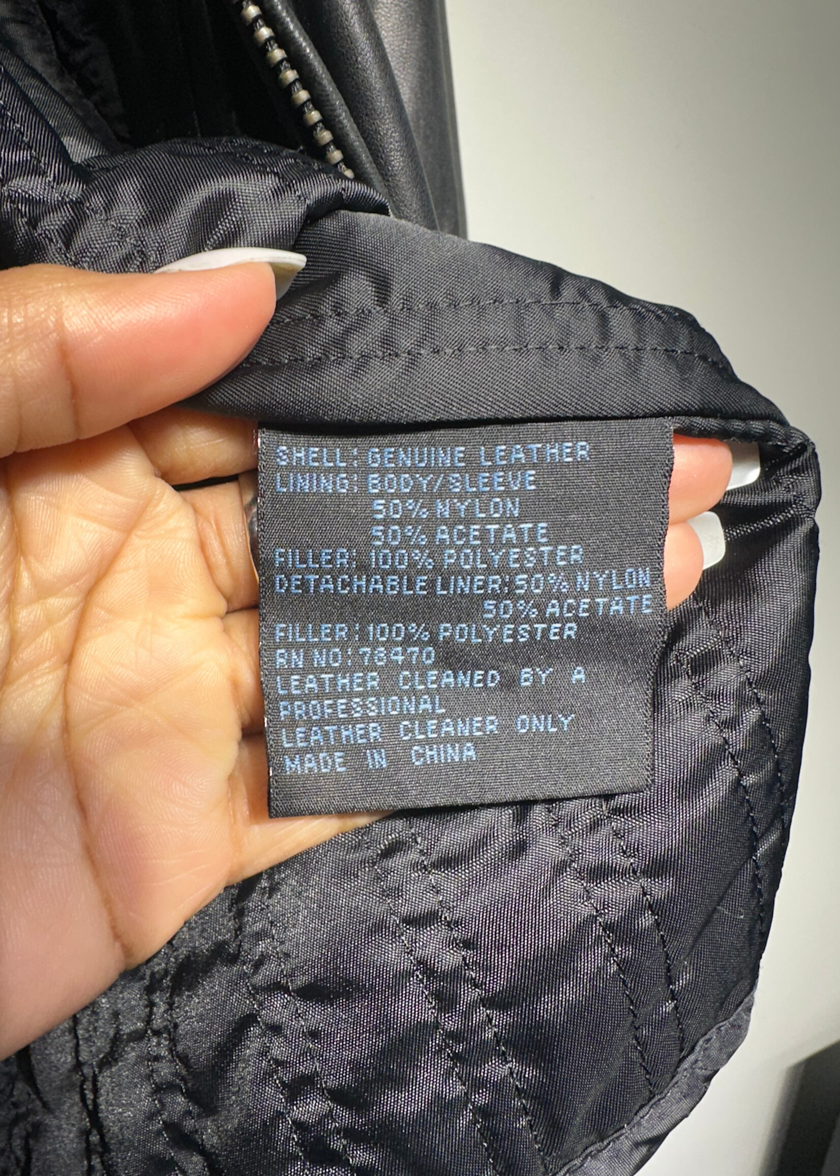 Reaction Kenneth Cole Leather Insulated Jacket M