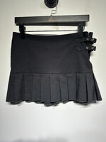Charlotte Russe Black Pleated Pinstripe Skirt 30