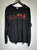 Cure Bloodflowers Cut Off Neck LS Black Tee XL