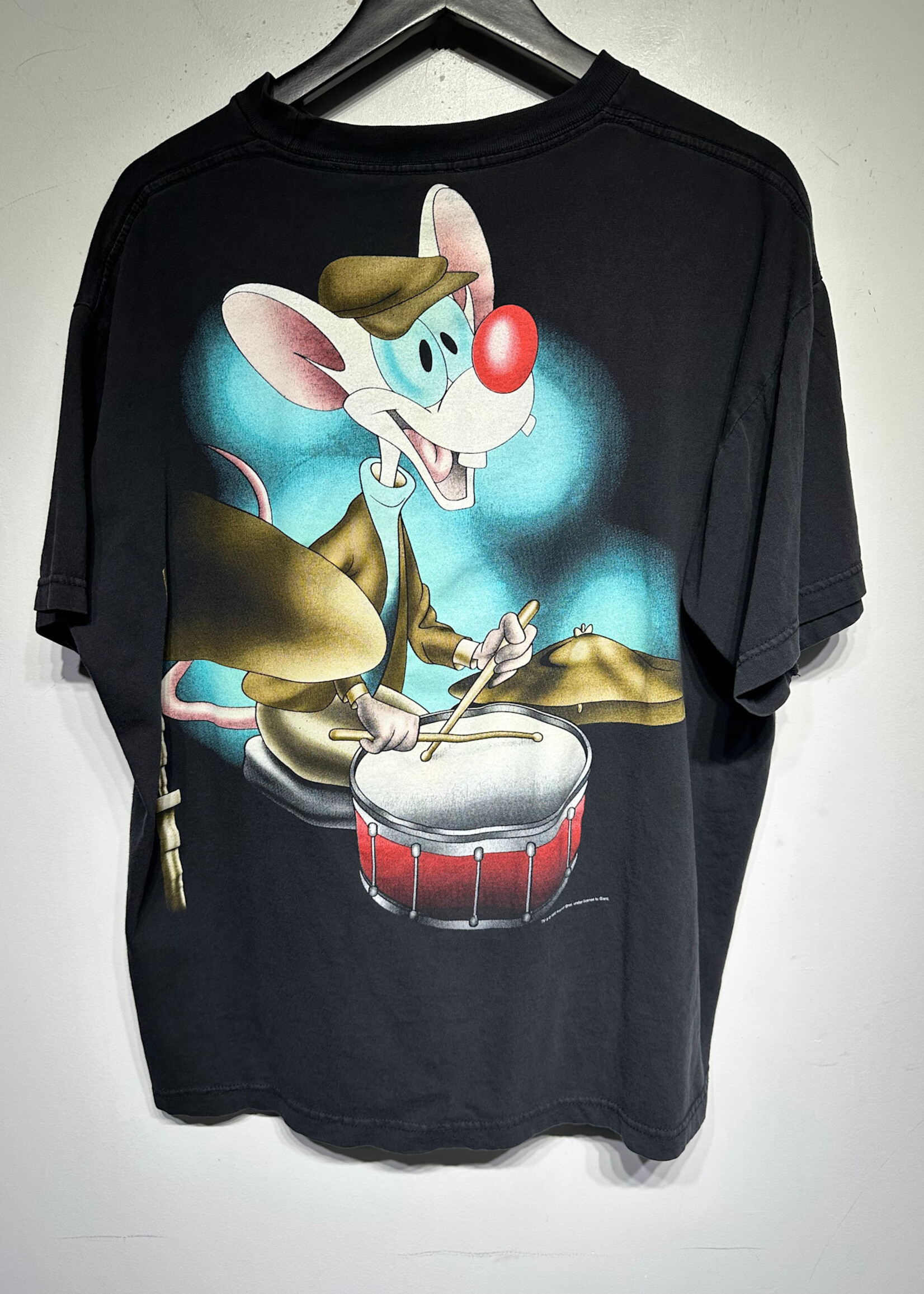 Pink And The Brain Drums Black Big Hit Tee XL