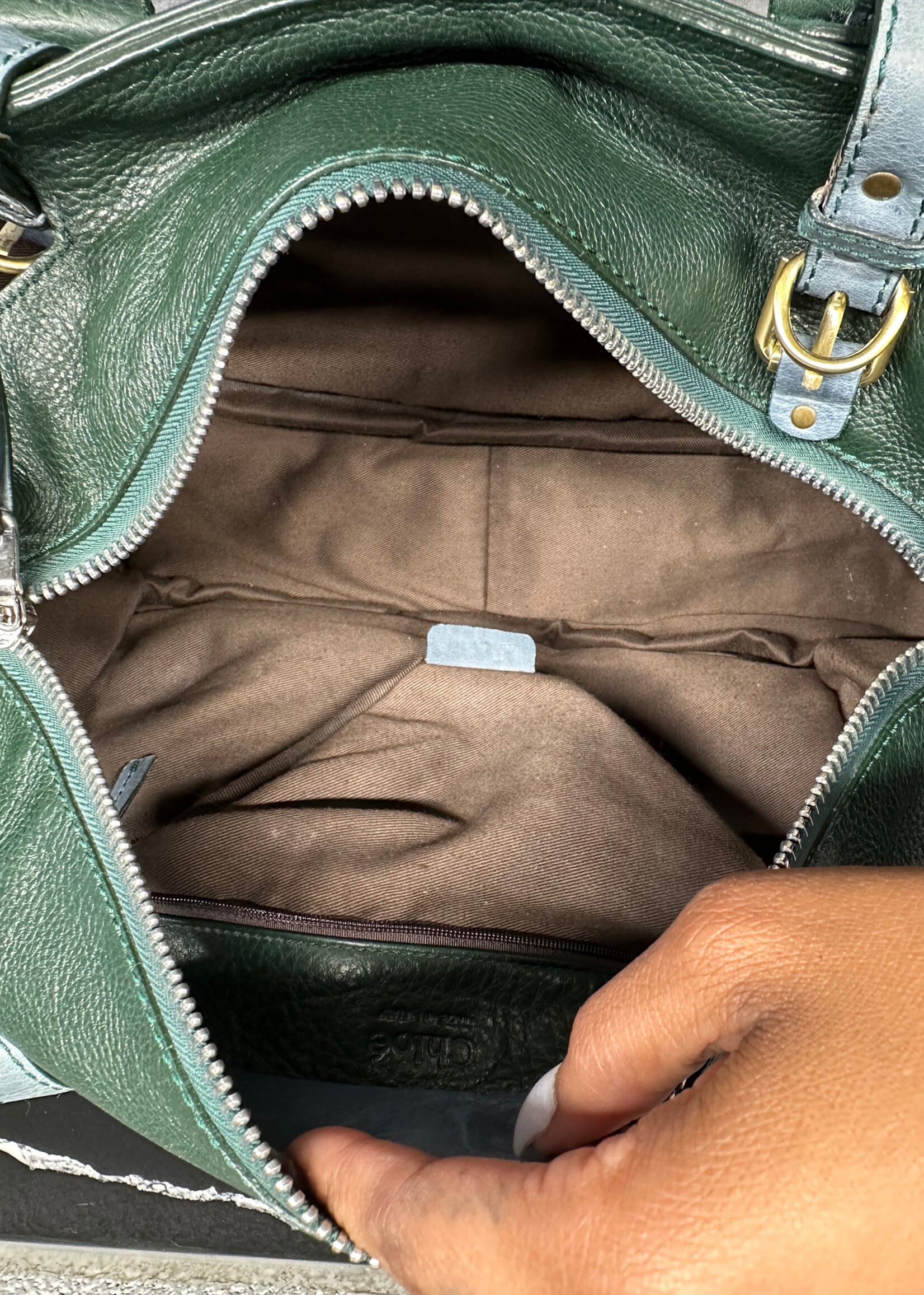 Chloe Green / Blue Ascot Tote