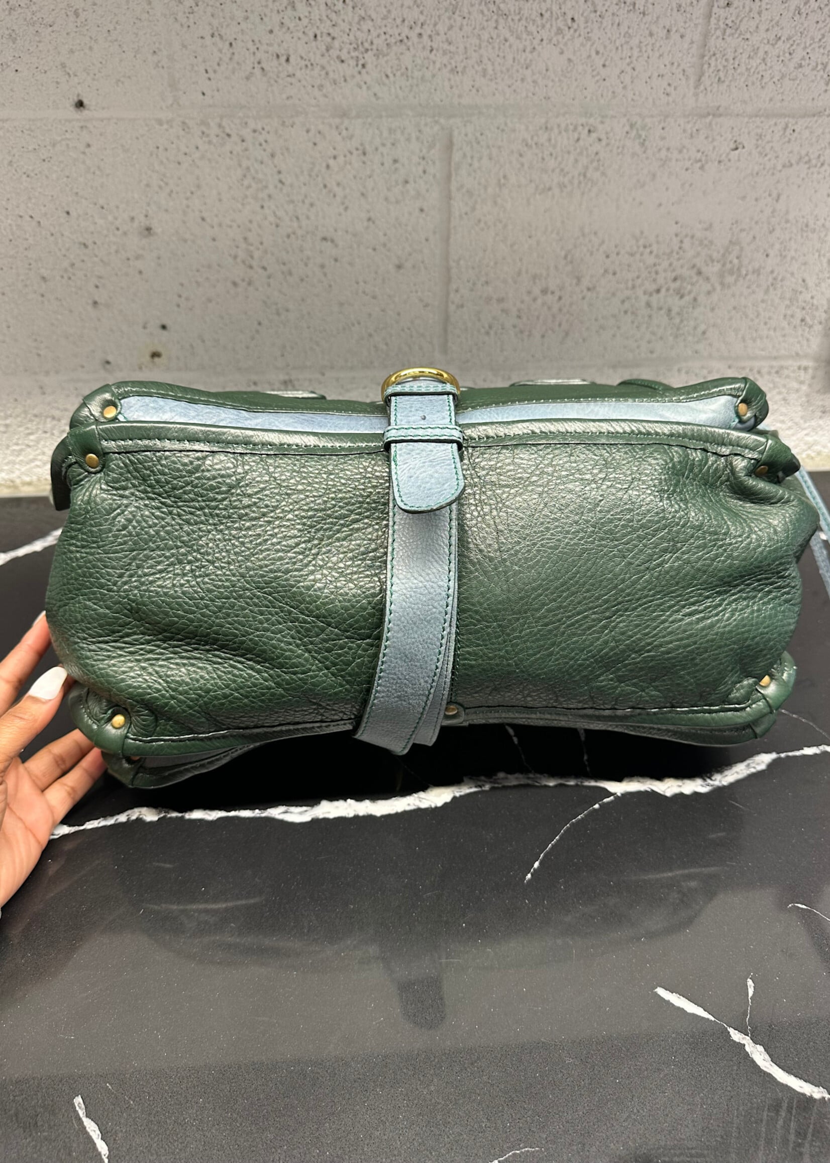 Chloe Green / Blue Ascot Tote
