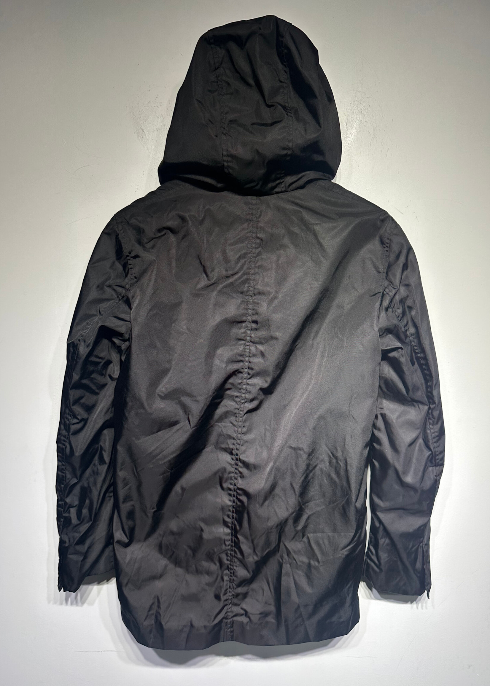 Prada 2000s Black Nylon Coat S