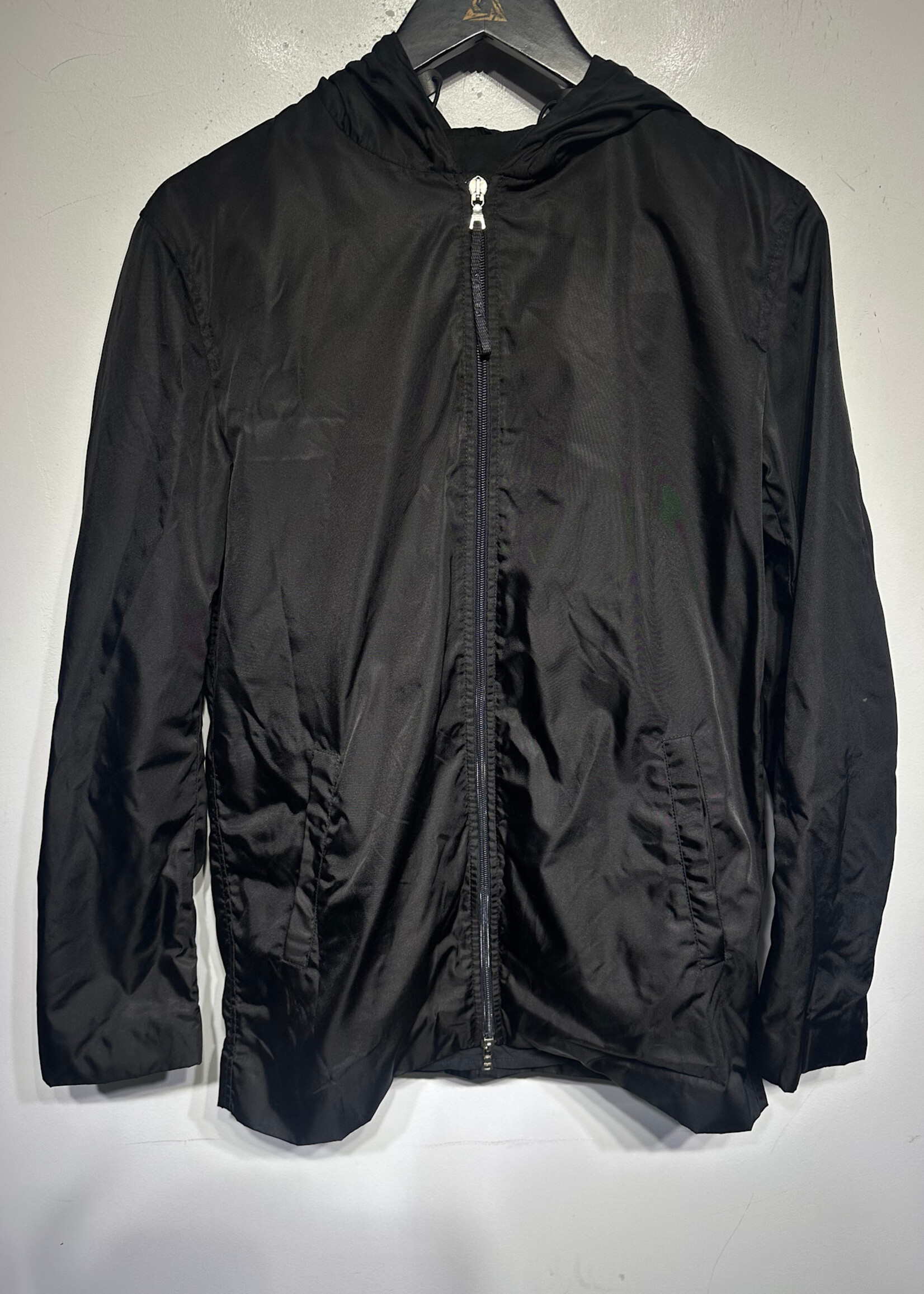 Prada 2000s Black Nylon Coat S