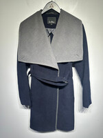 Sam Edelman Blue Grey Trench Style Coat Fem S