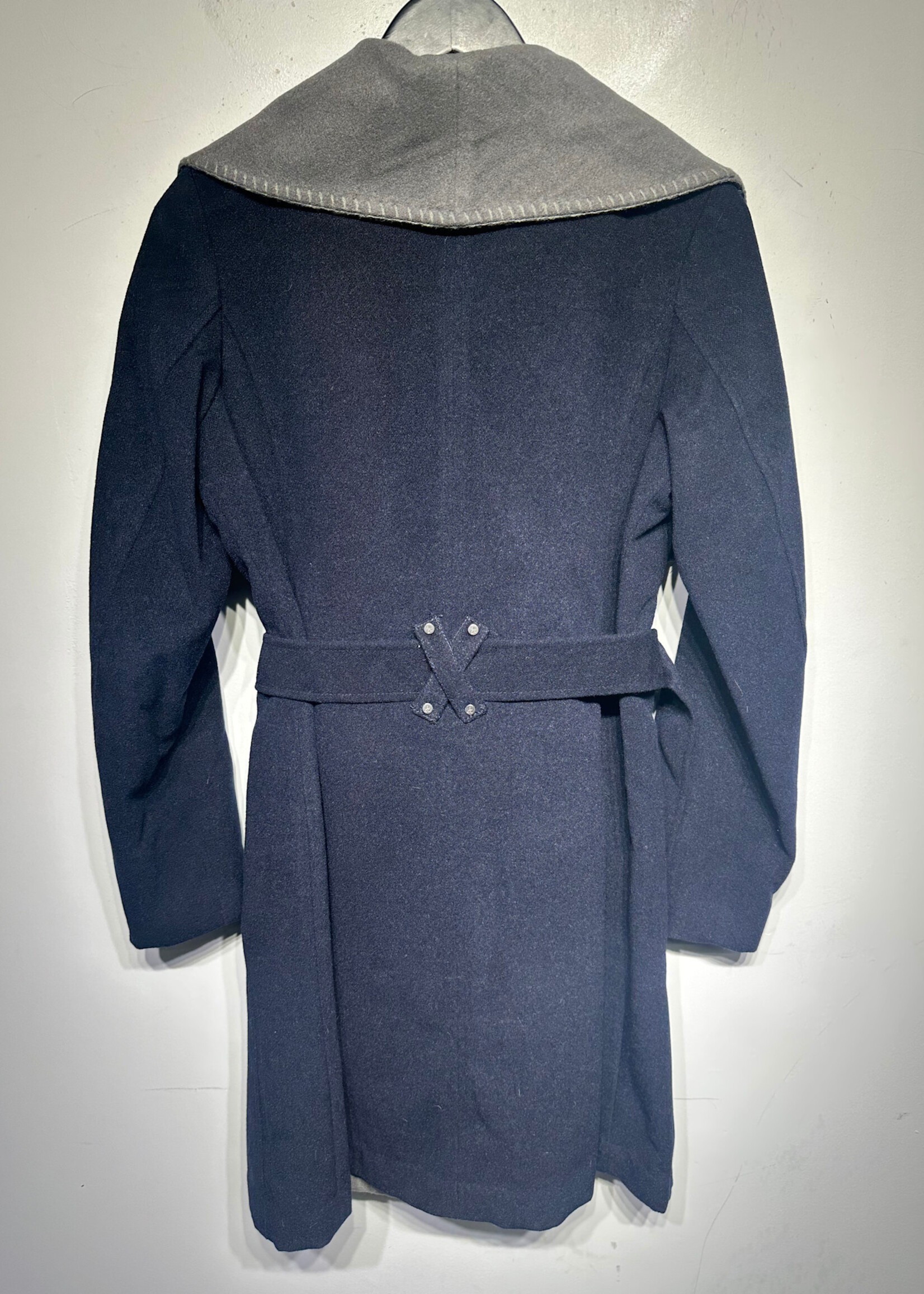Sam Edelman Blue Grey Trench Style Coat Fem S