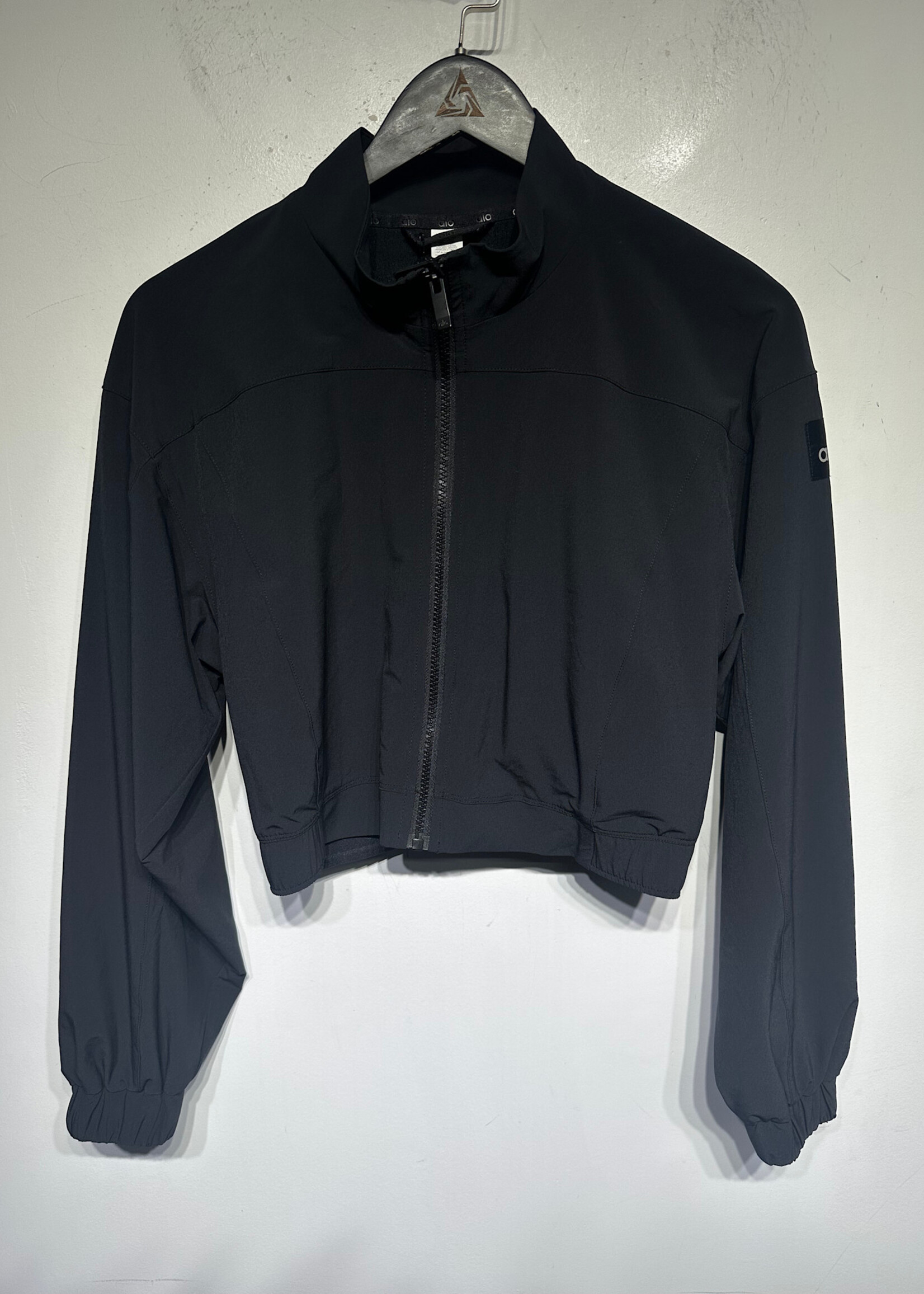 Alo NWT Black 'Clubhouse' Zip Jacket Fem S