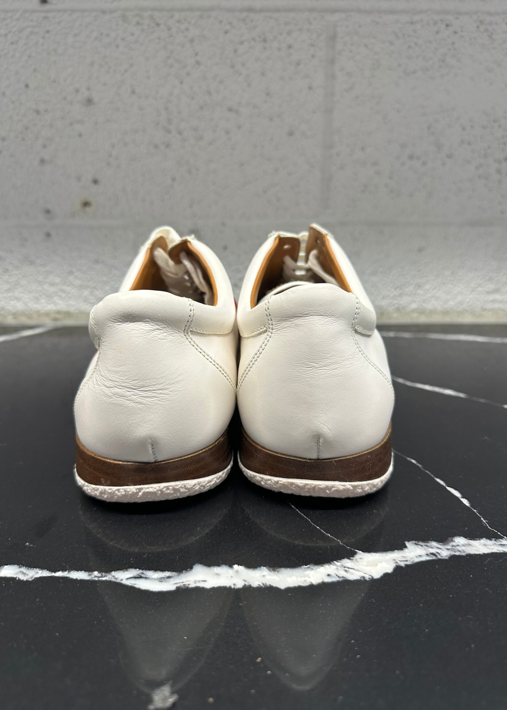 Bally White Leather Striped Sneakers 8