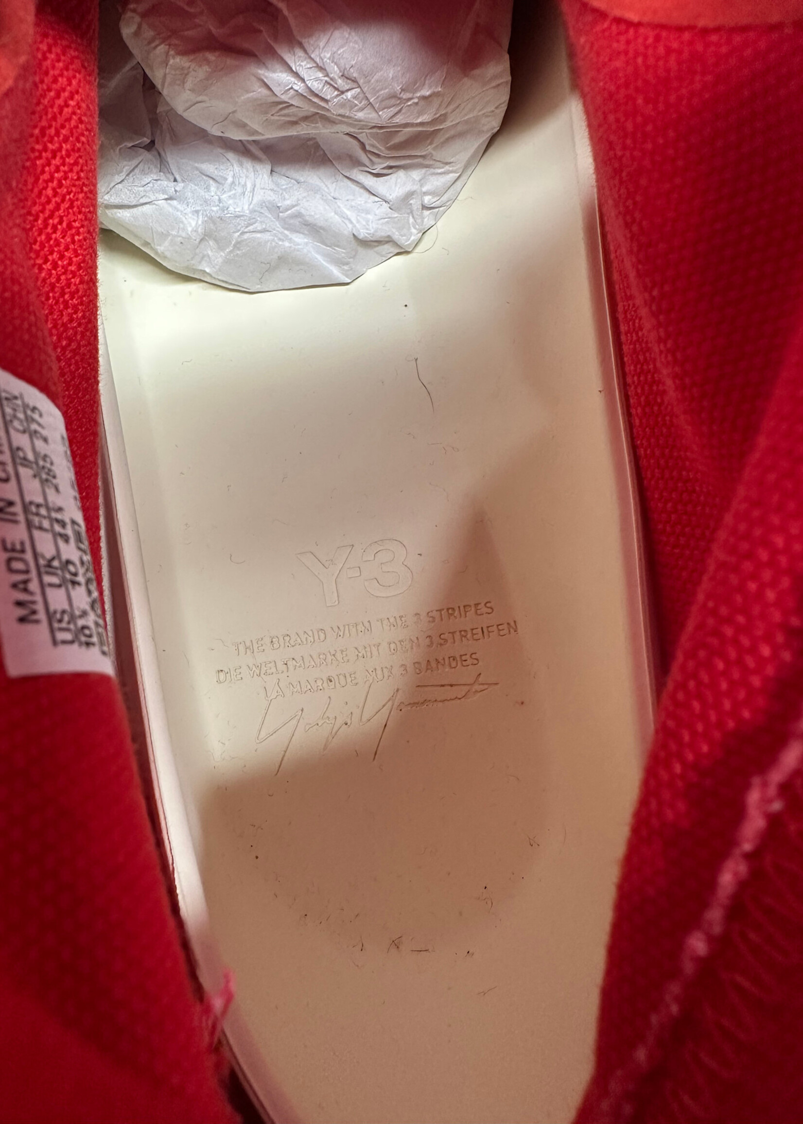 Y-3 Kyasu Hi Red / White Masc 10.5