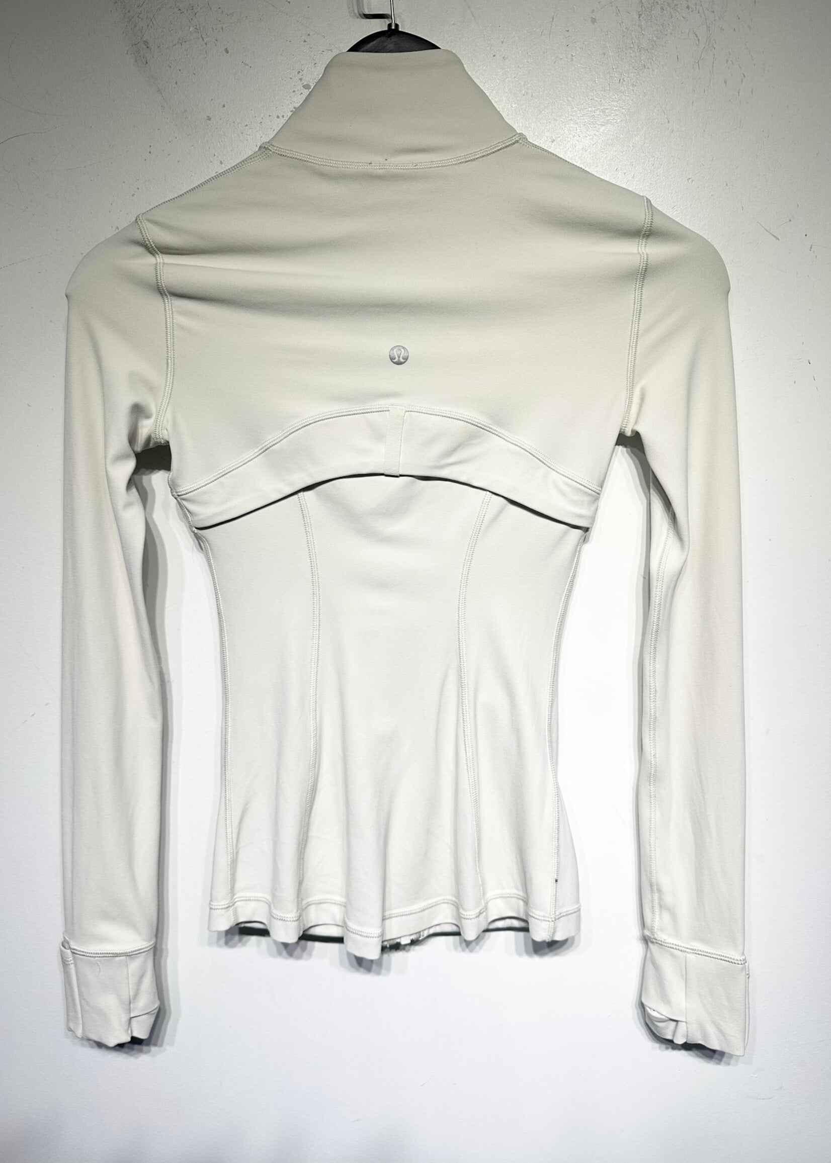 Lululemon Off-White Fitted LS Zip Up 0/XS