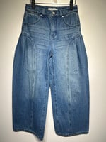 Fabrique Pleated Ultra Wide Leg Jeans 28
