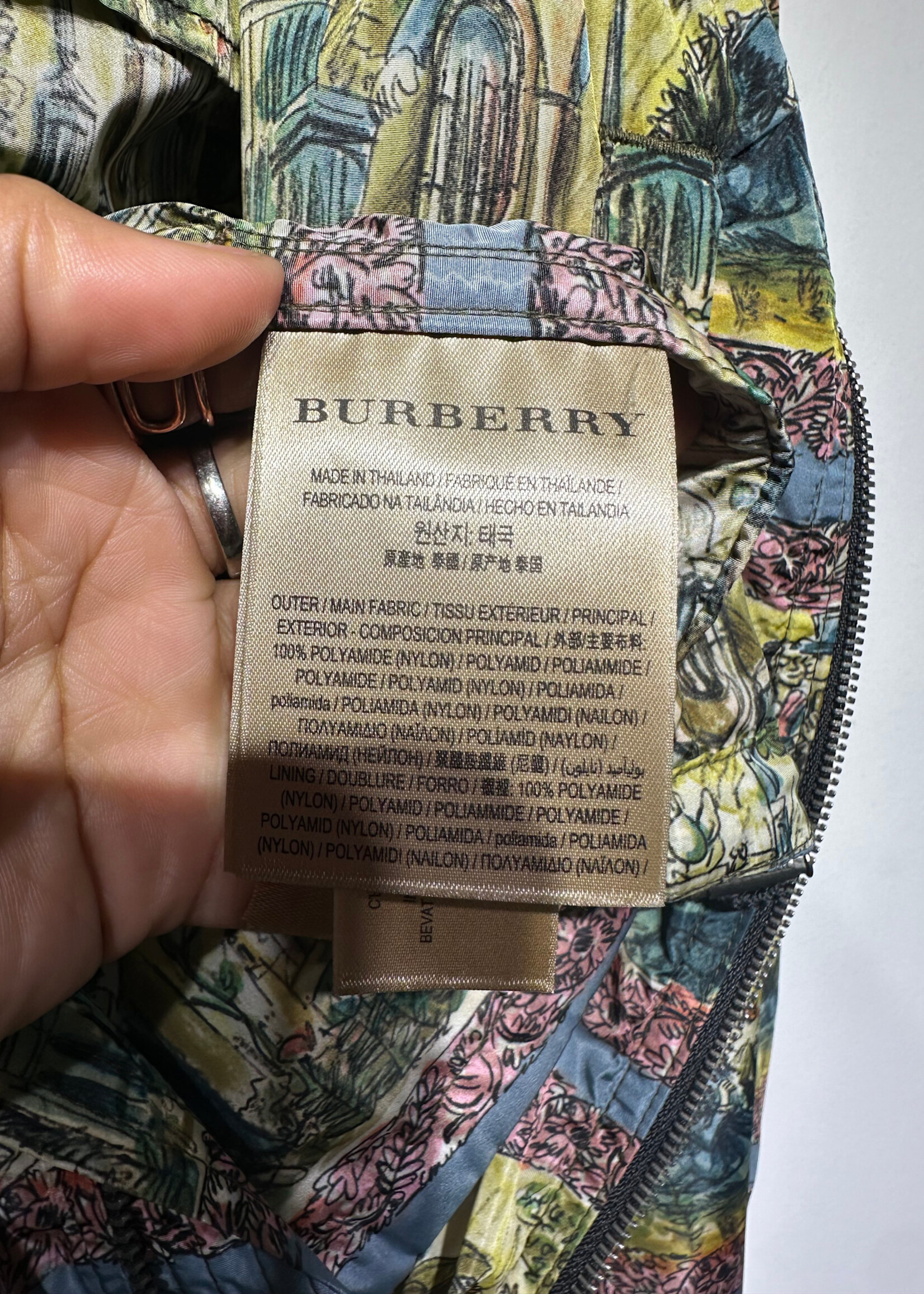 Burberry Fullerton Ilustrated Scene Windbreaker L/XL