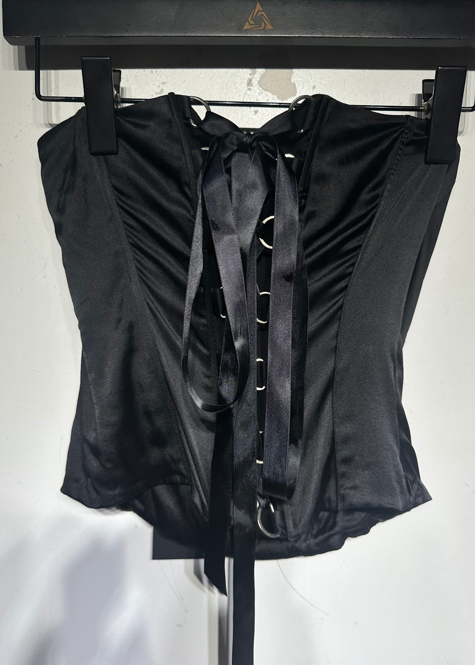 Bebe Satin Black Underbust Corset M