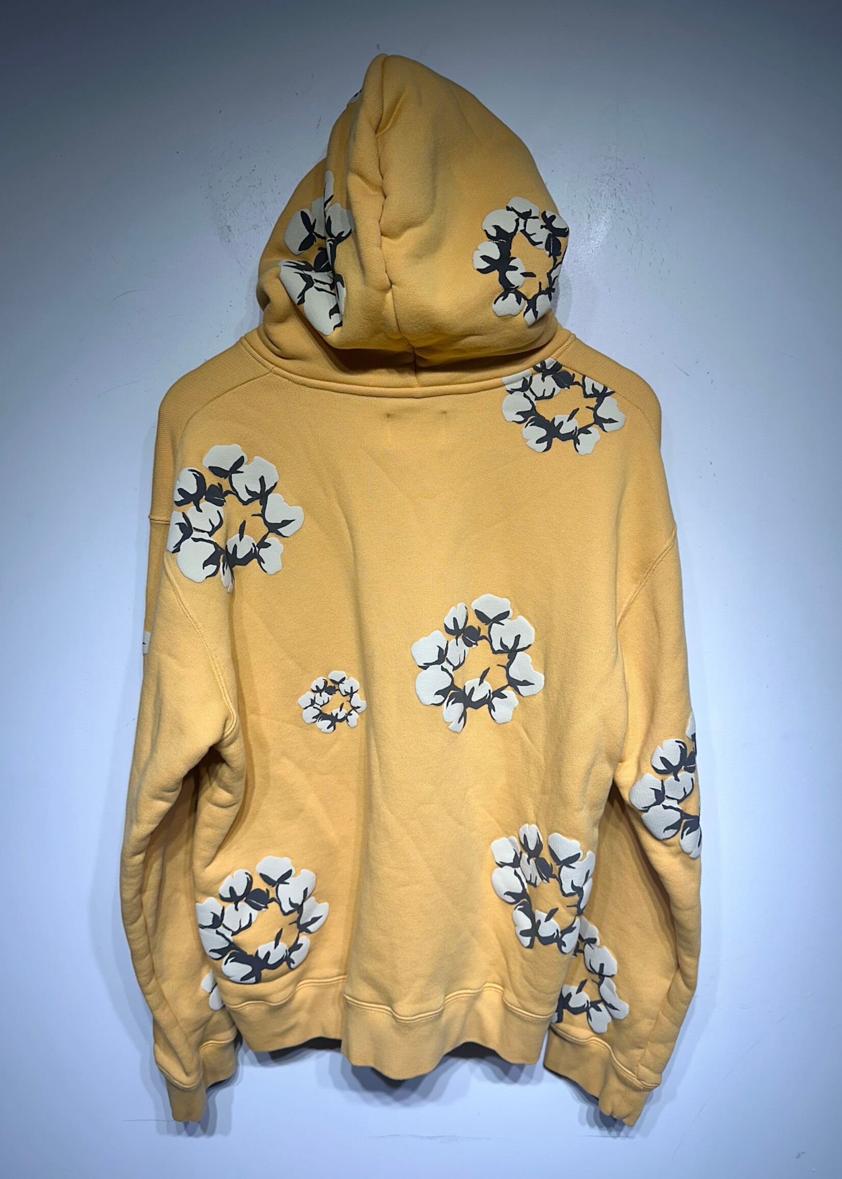 Denim Tears Yellow Cotton Print Hoodie XL Masc