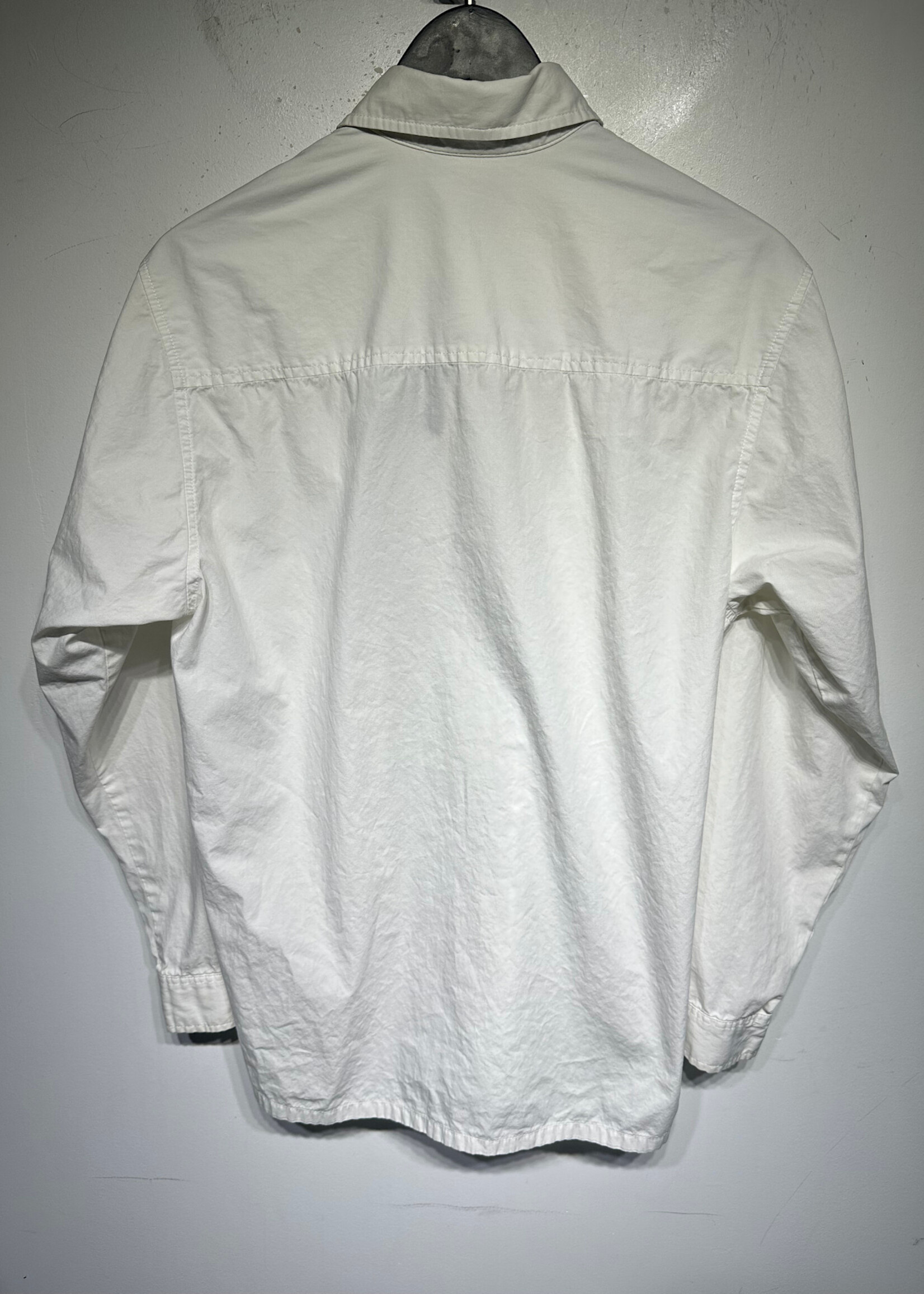 Versace Sportwear White Silver Medusa LS BU Shirt L AS IS