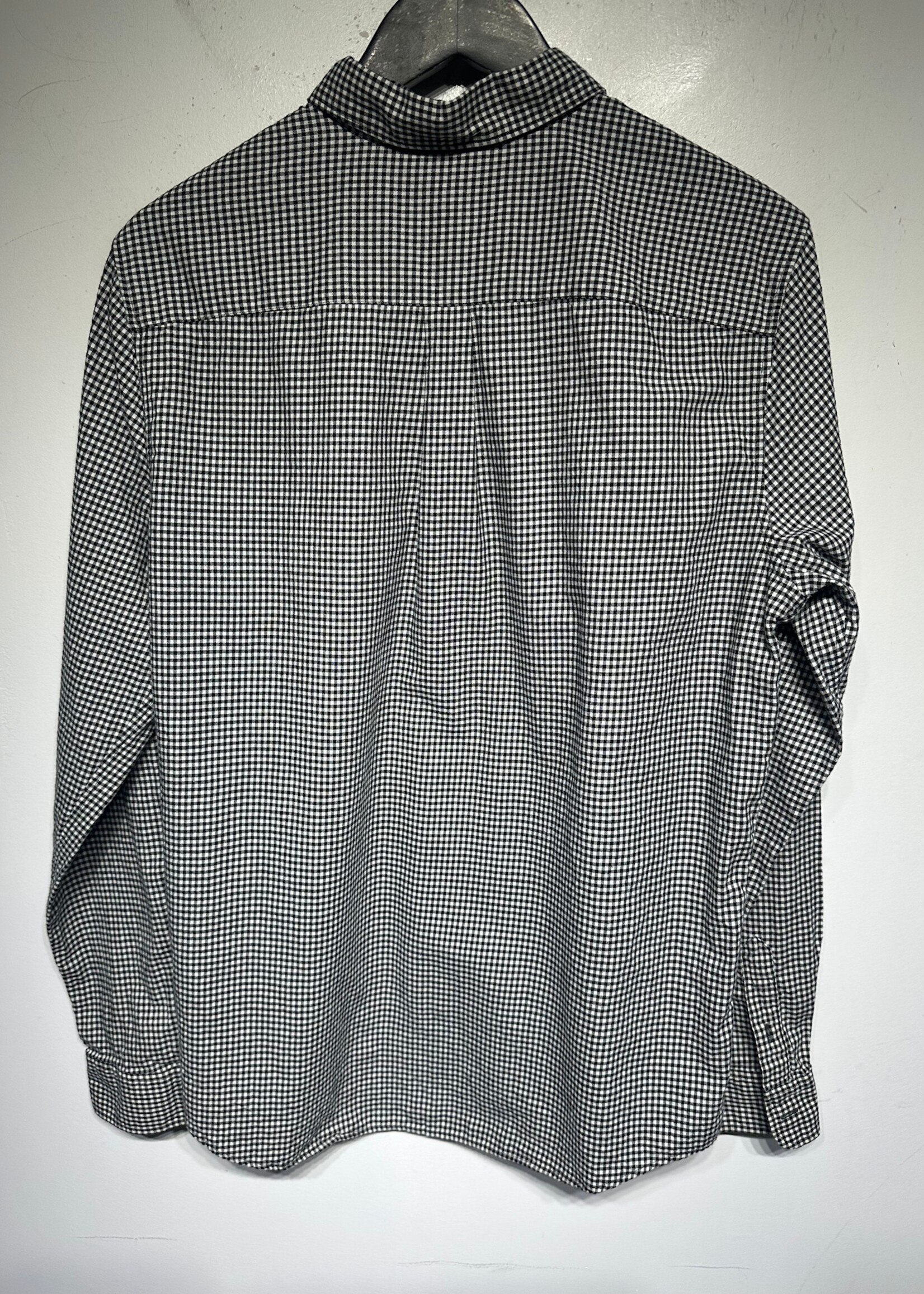 APC Black White Gingham BU LS Shirt L
