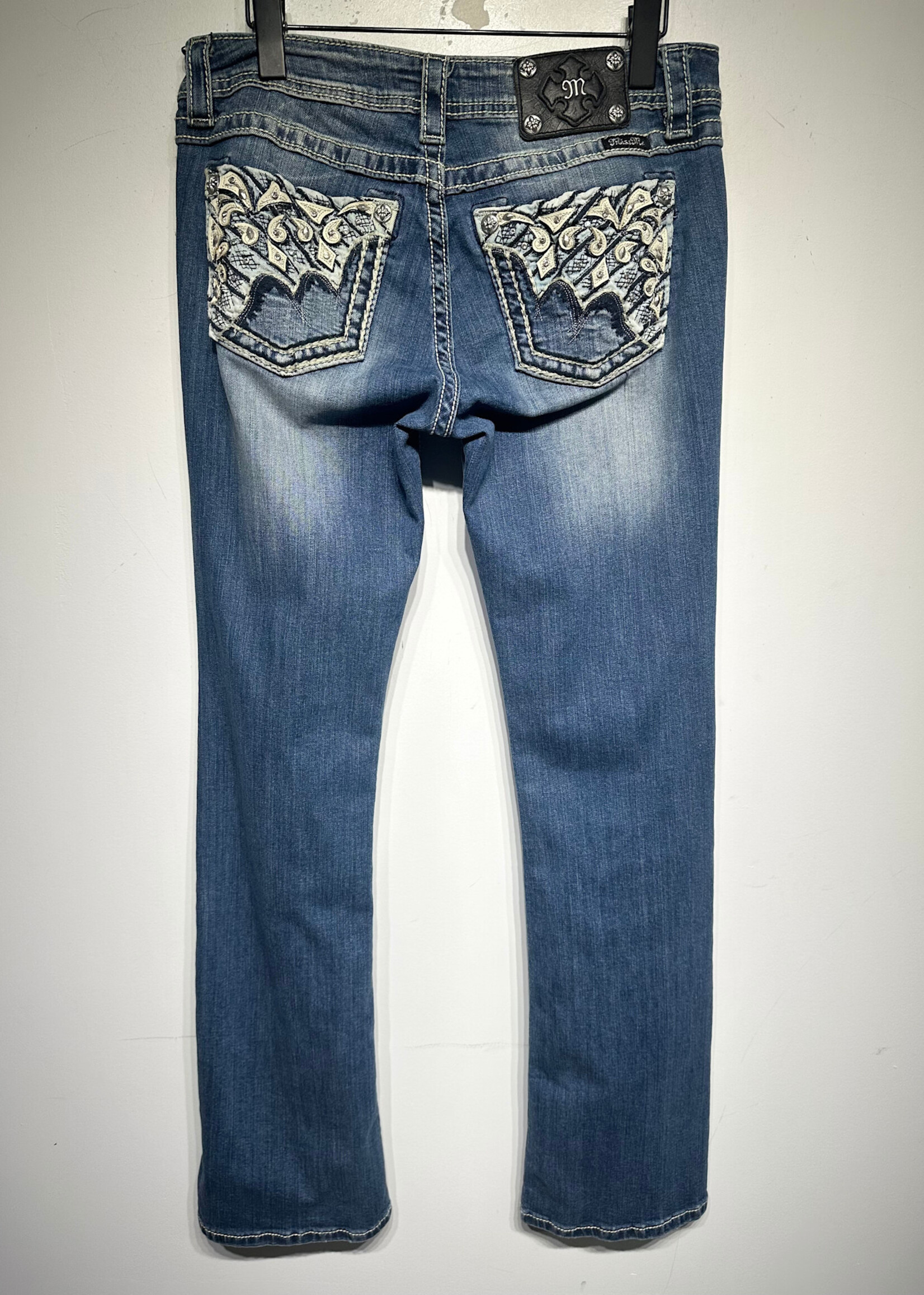 Miss Me Bootcut Back Emblish Pocket Denim Fem 30"