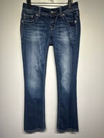 Miss ME JP5 Mid Wash Gold Sequin Bootcut Denim 28"