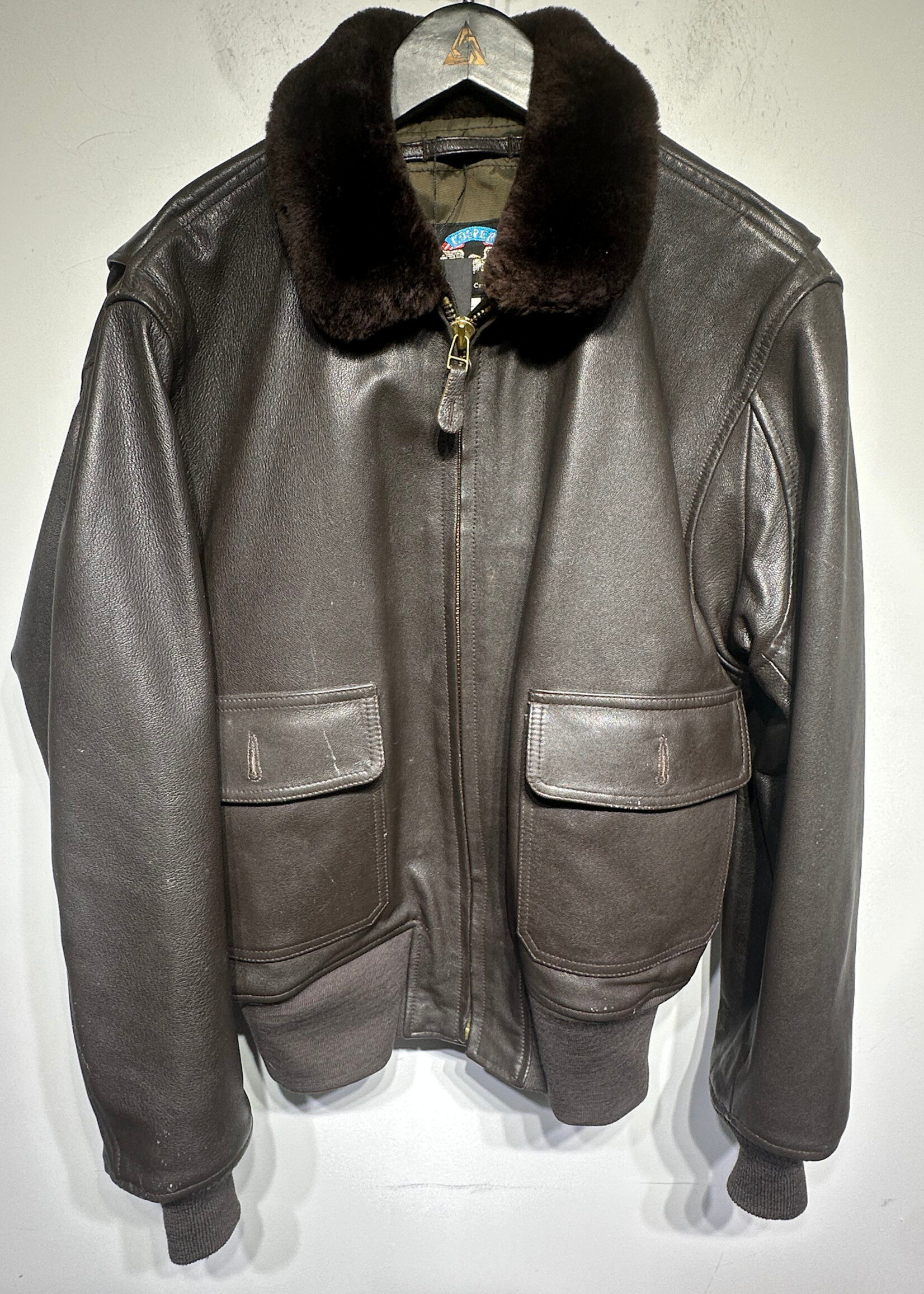 Cooper Brown Leather Pilots Jacket L AS IS