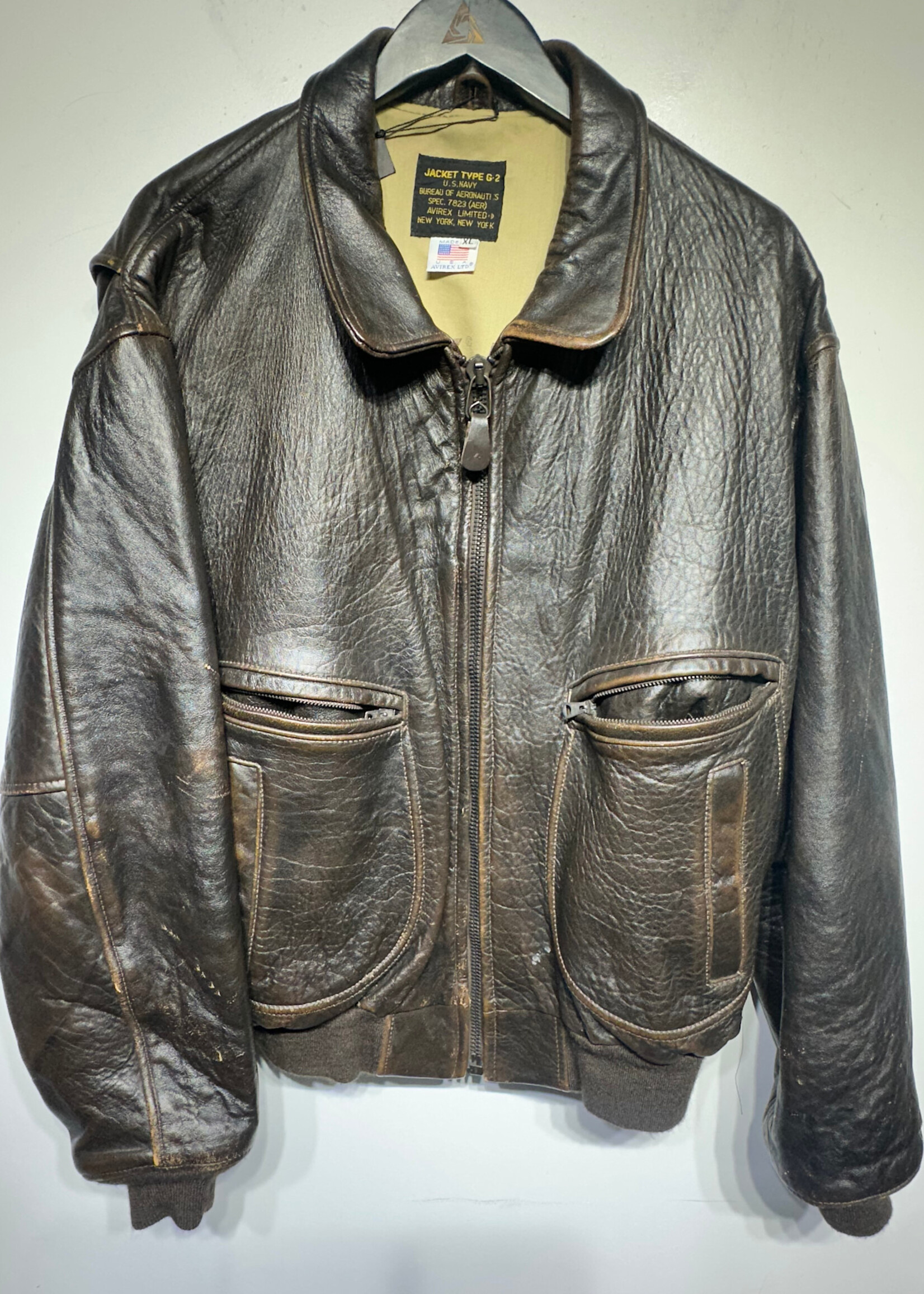 Avirex Vintaeg G2 Brown Leather Jacket XL